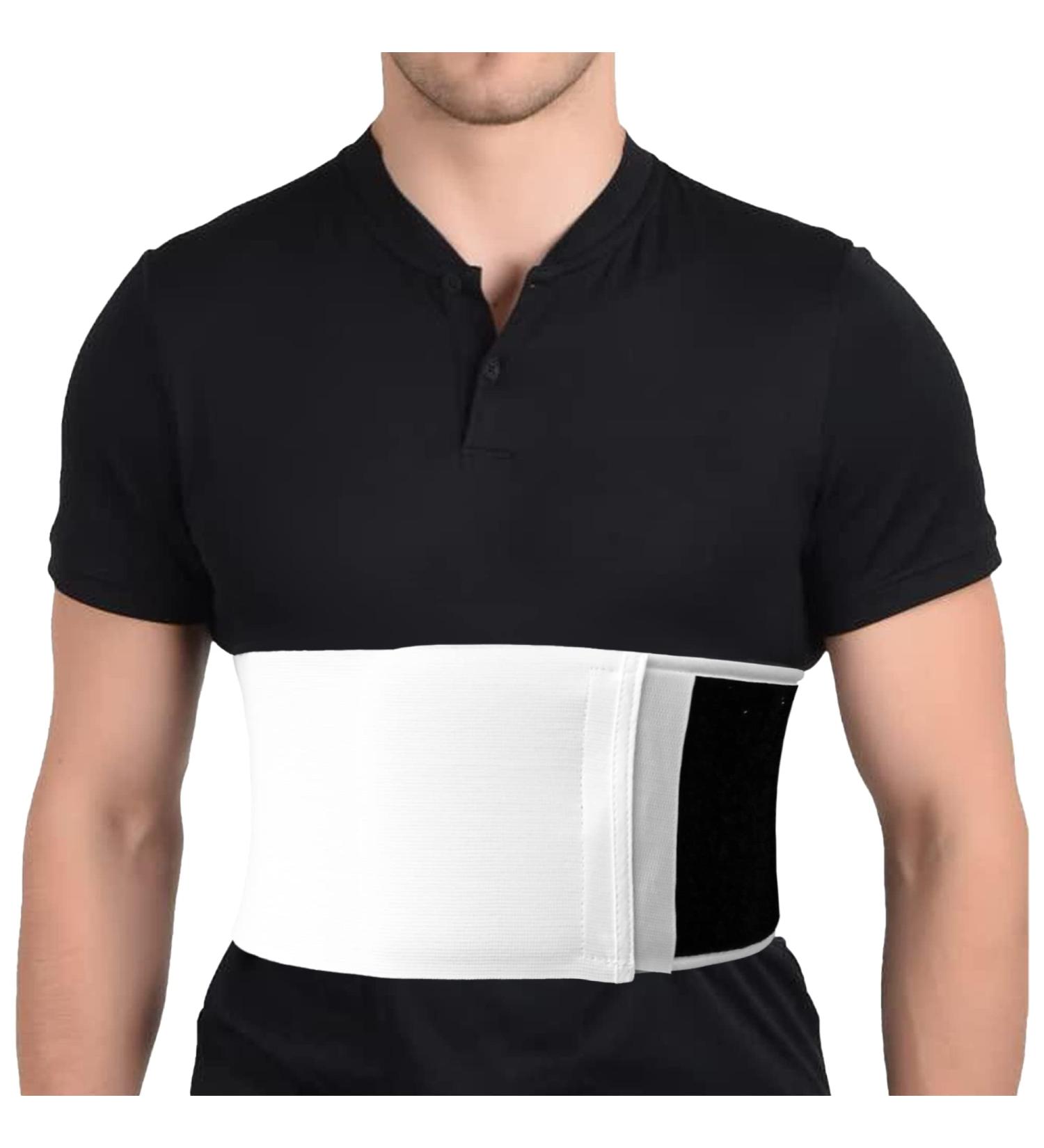 AZMEC Rib Belt - Universal Adjustable Chest Panel for Men - Rib Cage Protector for Ribs and Sternum Injuries - Muscle Pain Relief - Fits 26-50 Chest - Buy Online on GoSupps.com