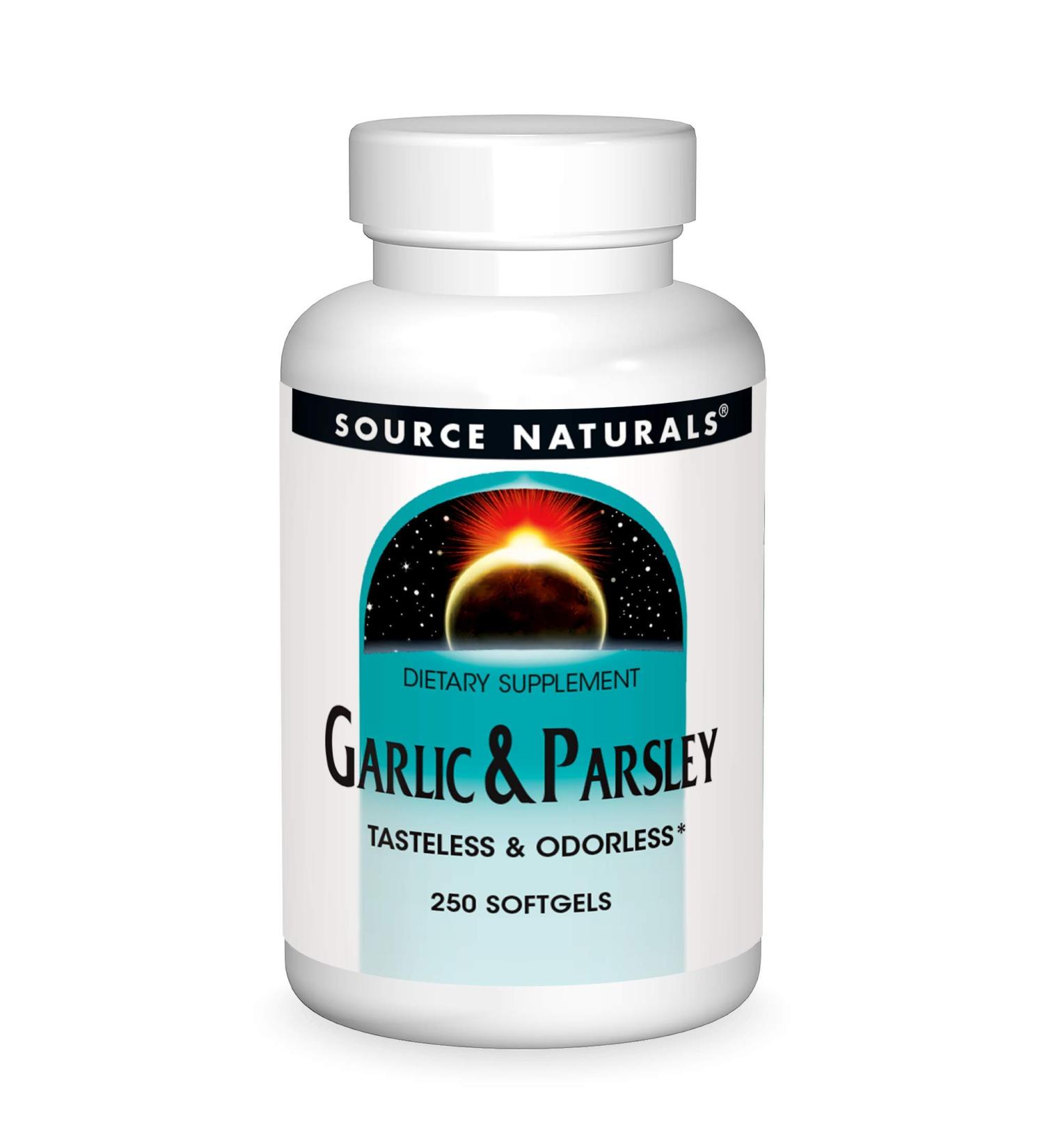 Source Naturals Garlic & Parsley 250 Softgels | Immune Support & Heart Health - Buy Online on GoSupps.com