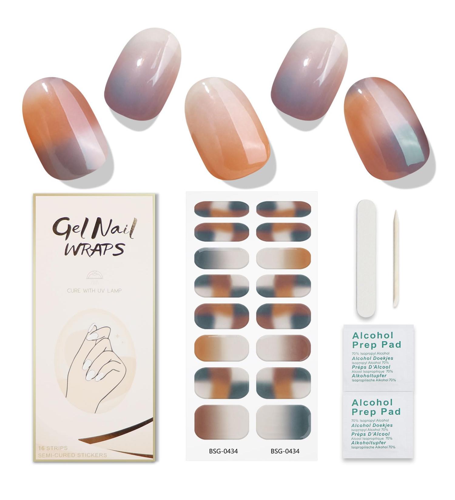 JMEOWIO Brown Green Nail Foil - Self-Adhesive Gel Nail Stickers for Stunning UV Cured Designs - International Shipping - Buy Online on GoSupps.com