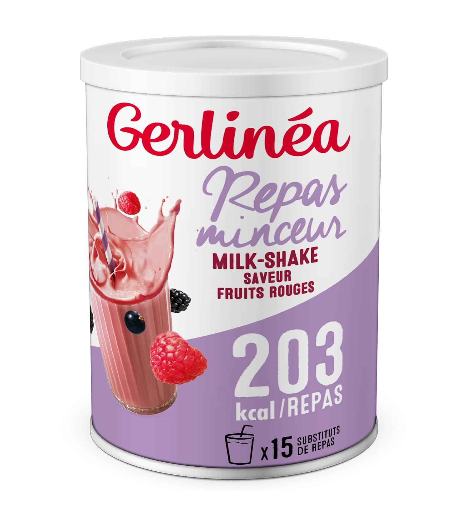 GERLIN A Boisson Milkshake Fruits Rouges Substitut de Repas Minceur Riche en Prot ines 13 Vitamines & 10 Min raux Faible en Graisses Satur es 15 repas Facile Pr parer 436g - Buy Online on GoSupps.com