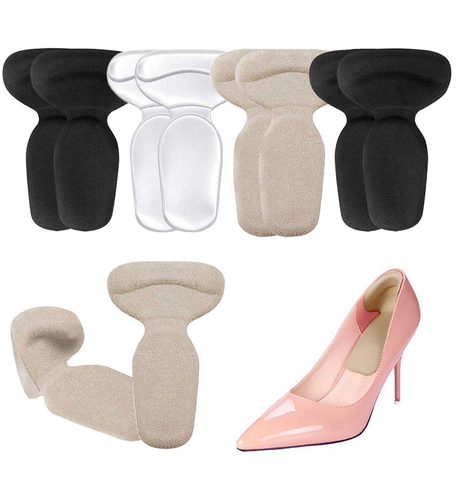 10 Pcs Heel Cushion Inserts & Grips for Women's High Heel Shoes - Blister Prevention & Foot Protection - Anti Slip Shoe Pads (Beige+Black+Transparent) - Buy Online on GoSupps.com