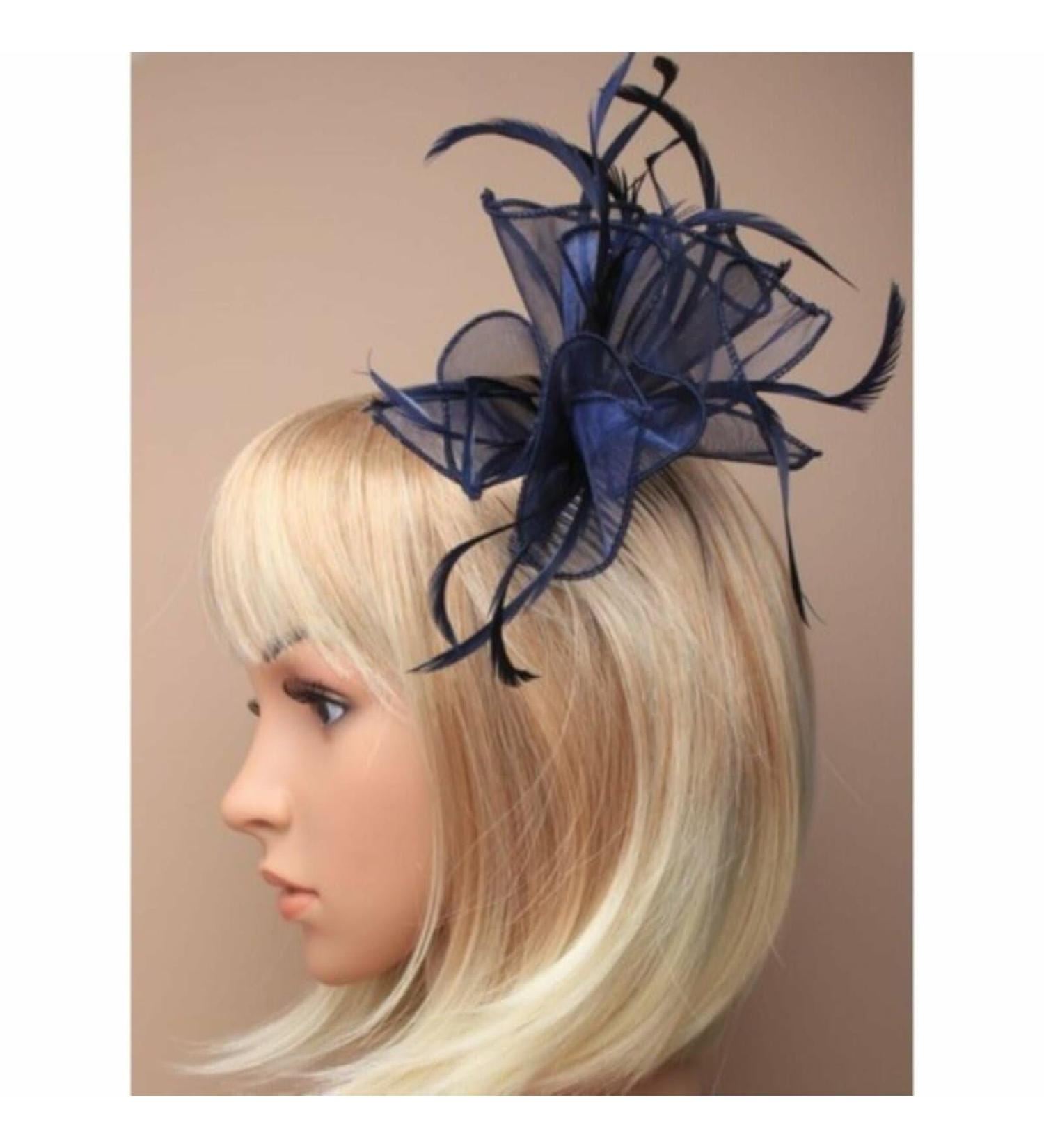 Arranview Jewellery Navy blue fabric fascinator on comb - Buy Online on GoSupps.com