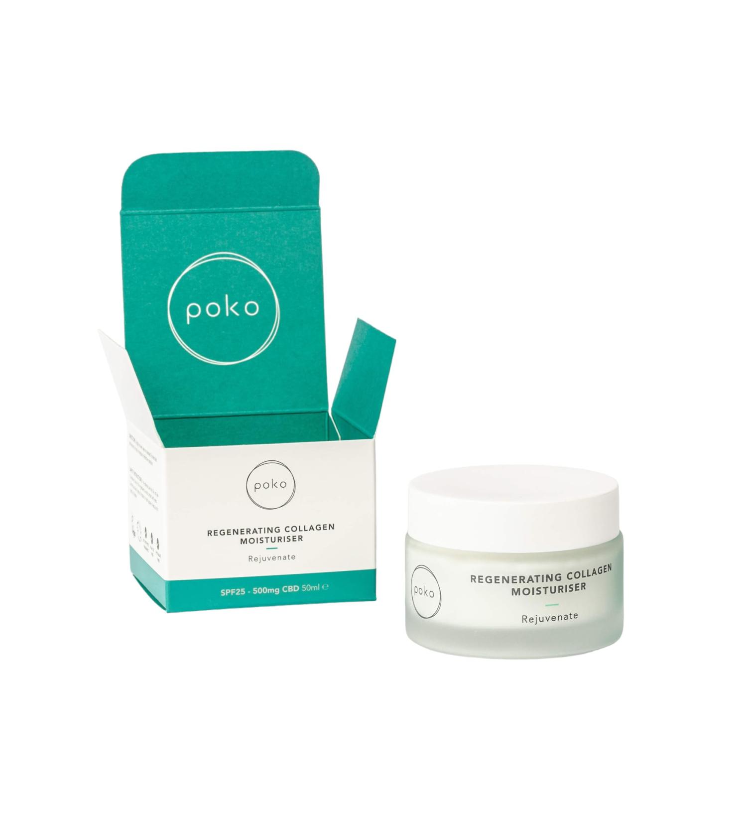Poko 500mg CBD Regenerating Collagen Moisturiser - Buy Online on GoSupps.com