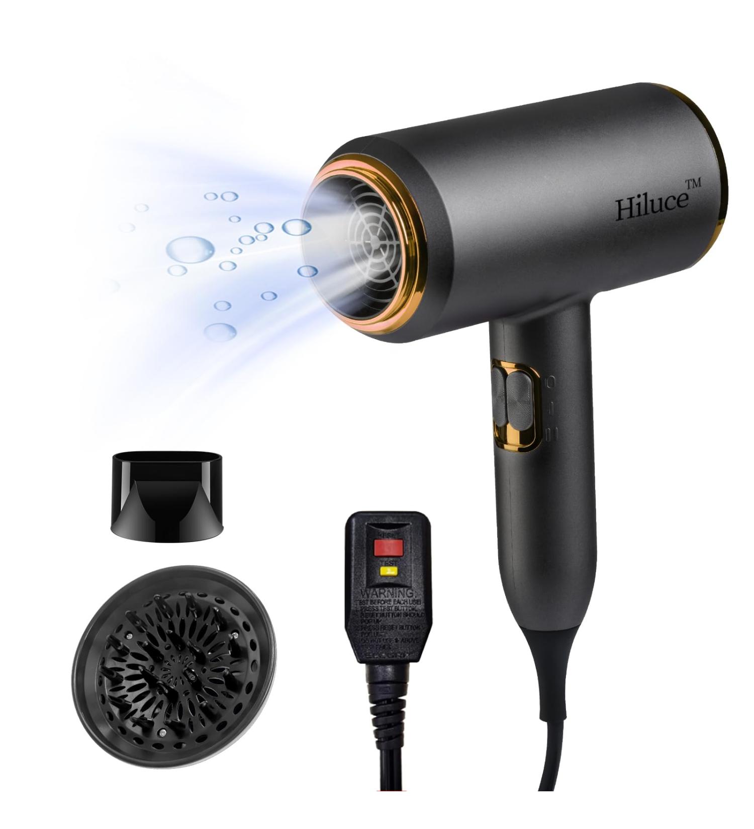 Ionic Hair Dryer with Diffuser - 1875W Professional Fast Drying Low Noise Lightweight Blow Dryer for Damage-Free Hair - Shop Now - Buy Online on GoSupps.com