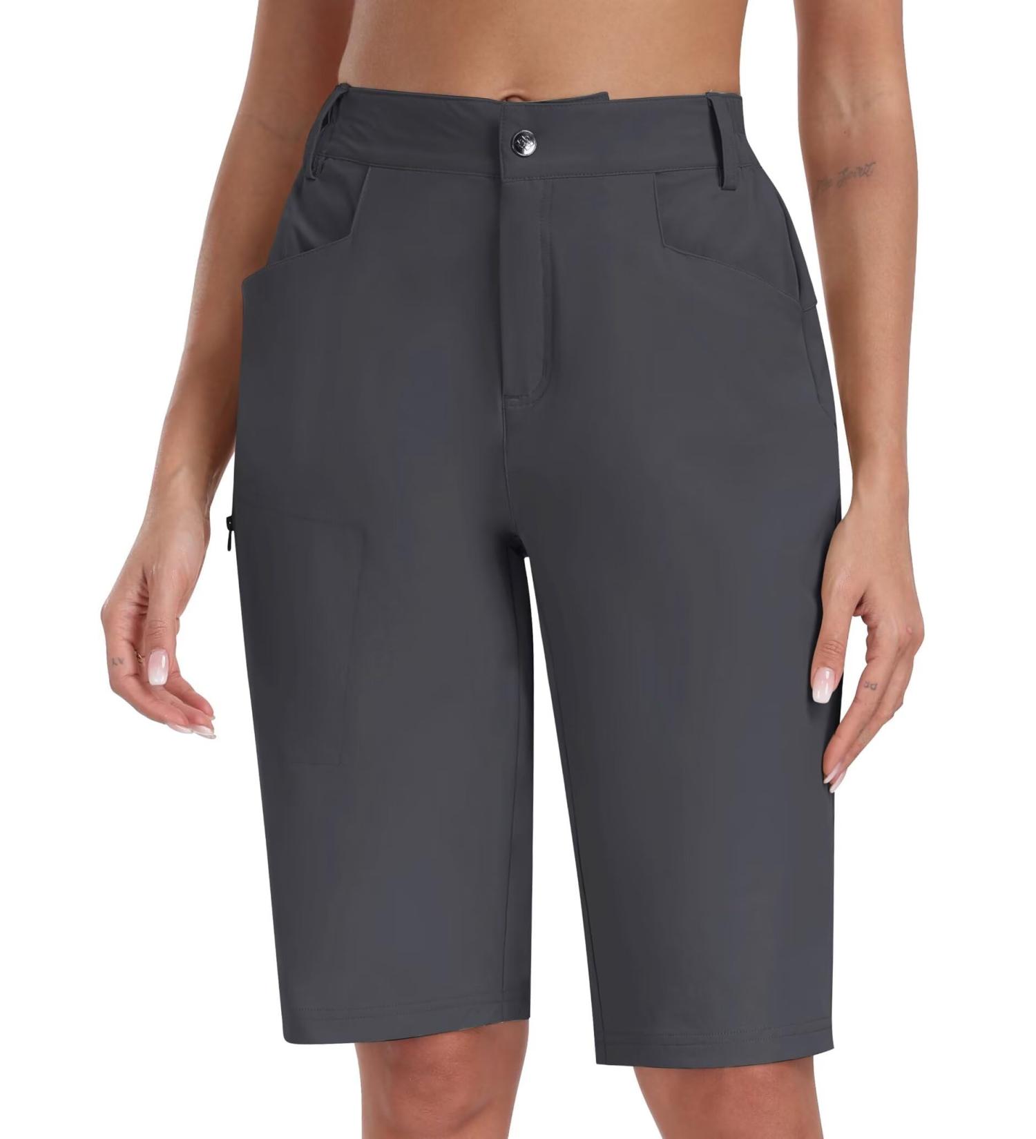 Buy Mofiz Women's Quick-Dry Cargo Hiking Shorts - Waterproof Outdoor Summer Shorts for Hiking & Golf - XL Dark Gray - Buy Online on GoSupps.com