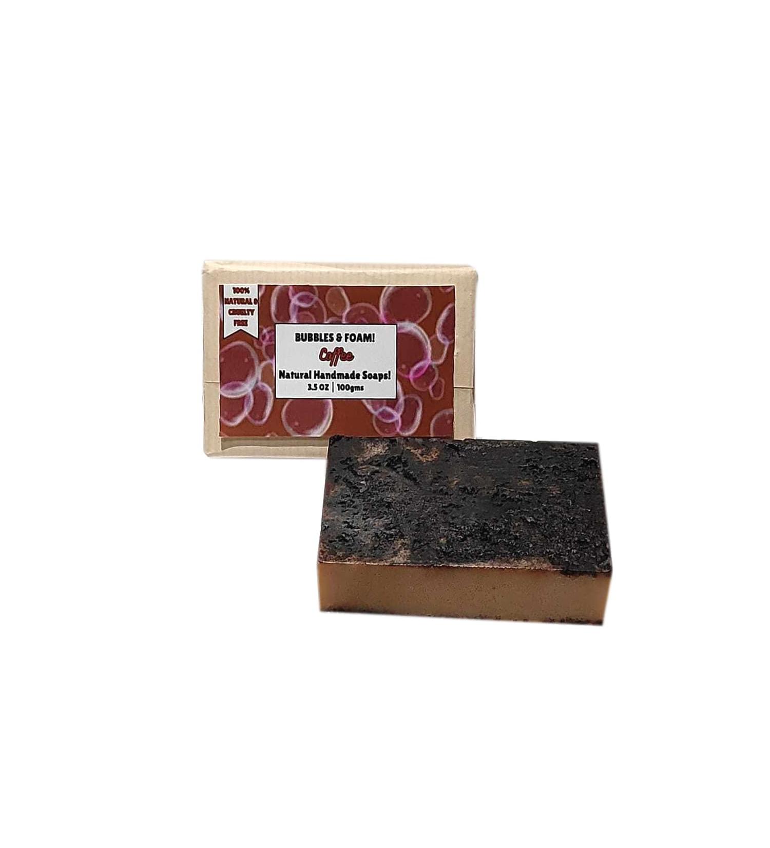 Large Black Coffee Soap Bar - Natural Exfoliating & Aromatic Cleanser | International Shipping Available - Buy Online on GoSupps.com