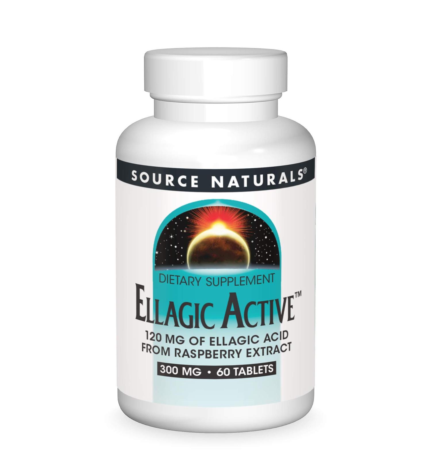 Source Naturals Ellagic Active 300 mg - 60 Tablets | Antioxidant Support - Buy Online on GoSupps.com