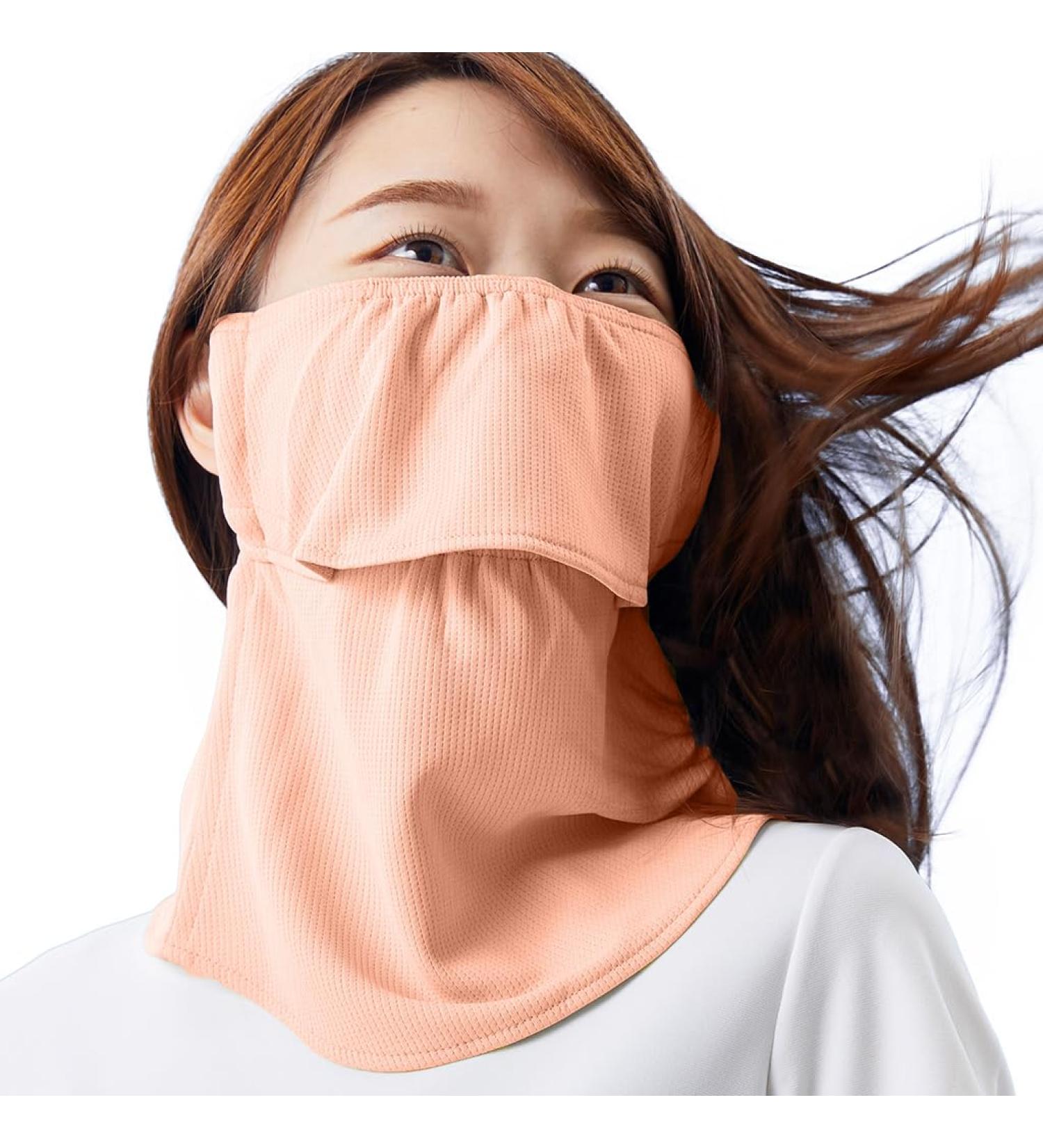 UV Sun Protection Mask for Face & Neck - Yake-nu Standard (402 Orange) | International Shipping Available - Buy Online on GoSupps.com