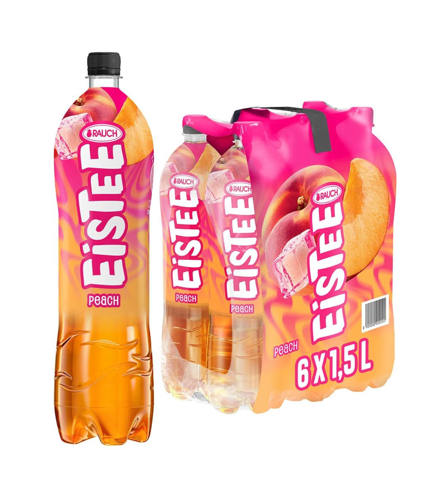 Smoke ie Tea Peach | Ice Tea with Rose Hip | 6x 1.5L Bottles | Irresistible Thirst Quencher for Tea Lovers - Buy Online on GoSupps.com