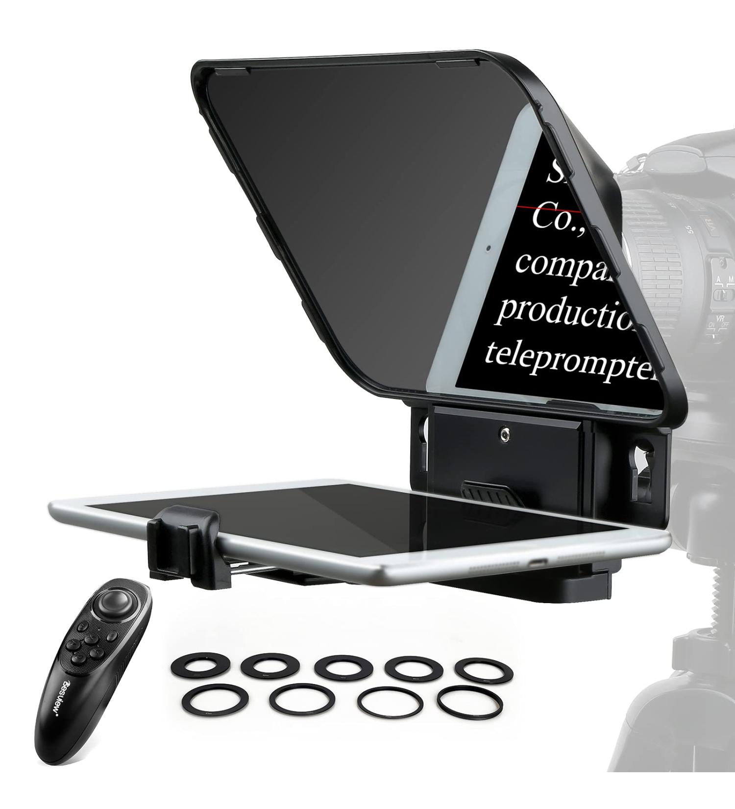Desview T3 Teleprompter 11 iPad Tablet iPhone 70/30 Beam Splitter Glass Remote Control DSLR Smartphone Video Recording - Buy Online on GoSupps.com