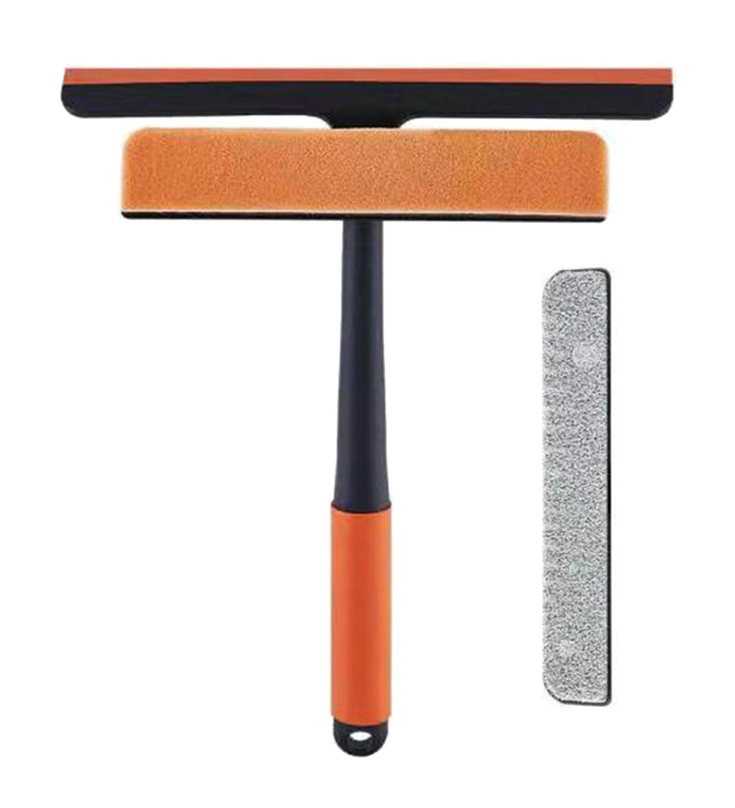 Erhigher Versatile Glass Cleaning Brush Adjustable Tool 3-in-1 Multi-Functional Wiper Detachable 360-degree Rotatable Window with Double-Layer Sponge Cleaner Orange - Buy Online on GoSupps.com