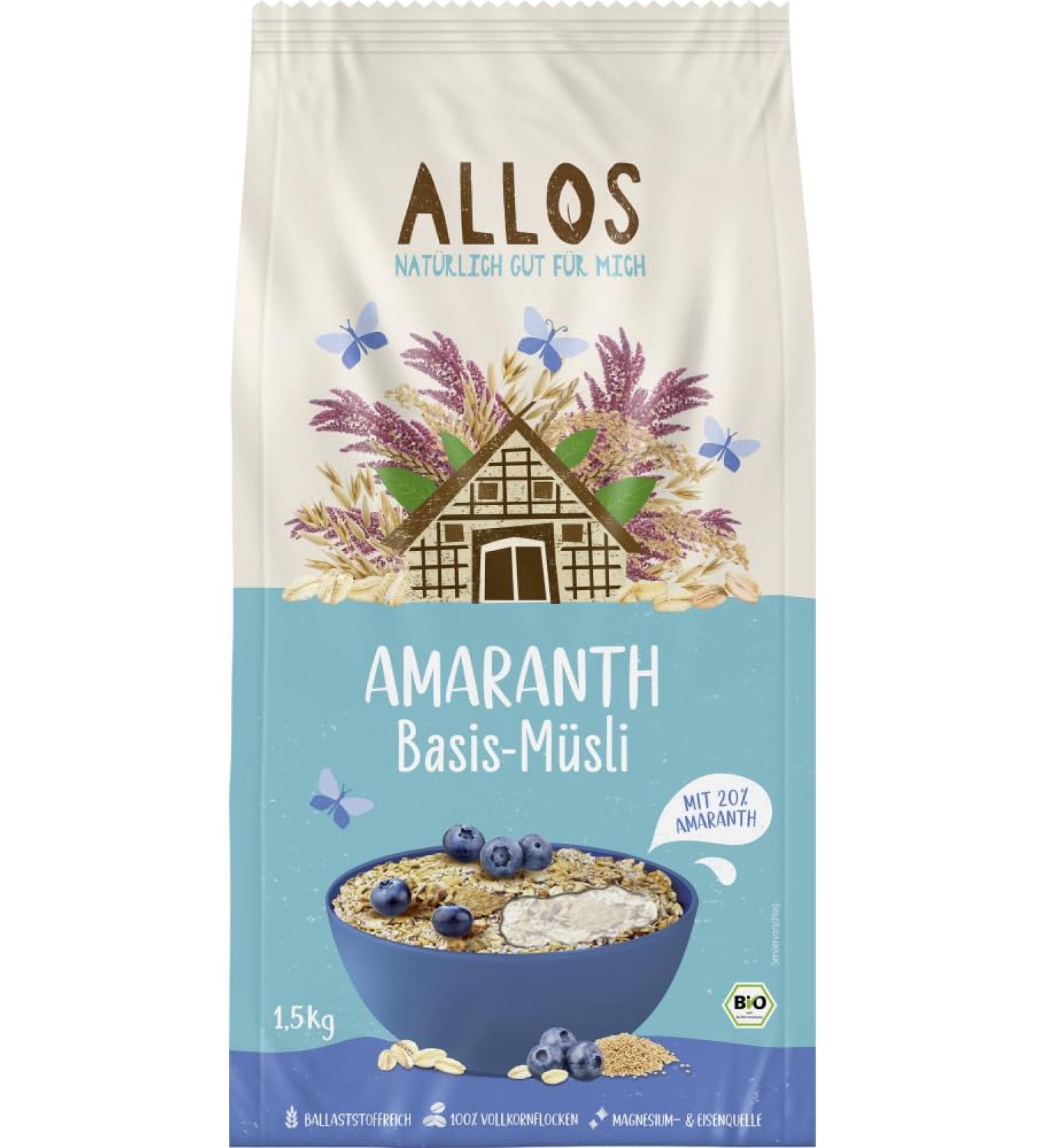 Allos Allos Organic Amaranth Base Muesli Classic (6 x 1.50 kg)
