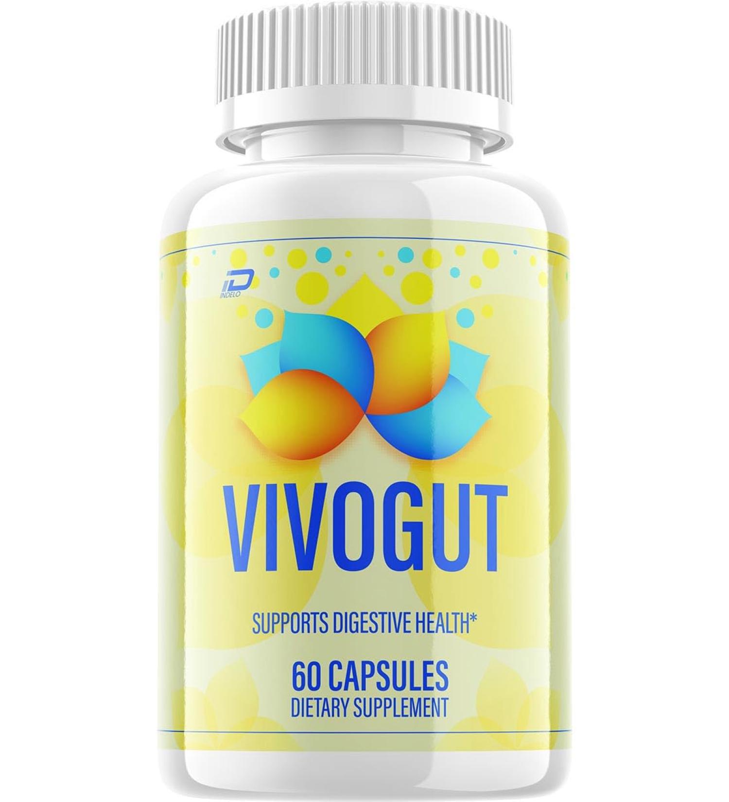 Indelo VivoGut Capsules Vivo Gut Pills All-Natural Daily Supplement Digestive Support Gut Wellness Pastillas Review (1 Pack - 60 Capsules) - Buy Online on GoSupps.com