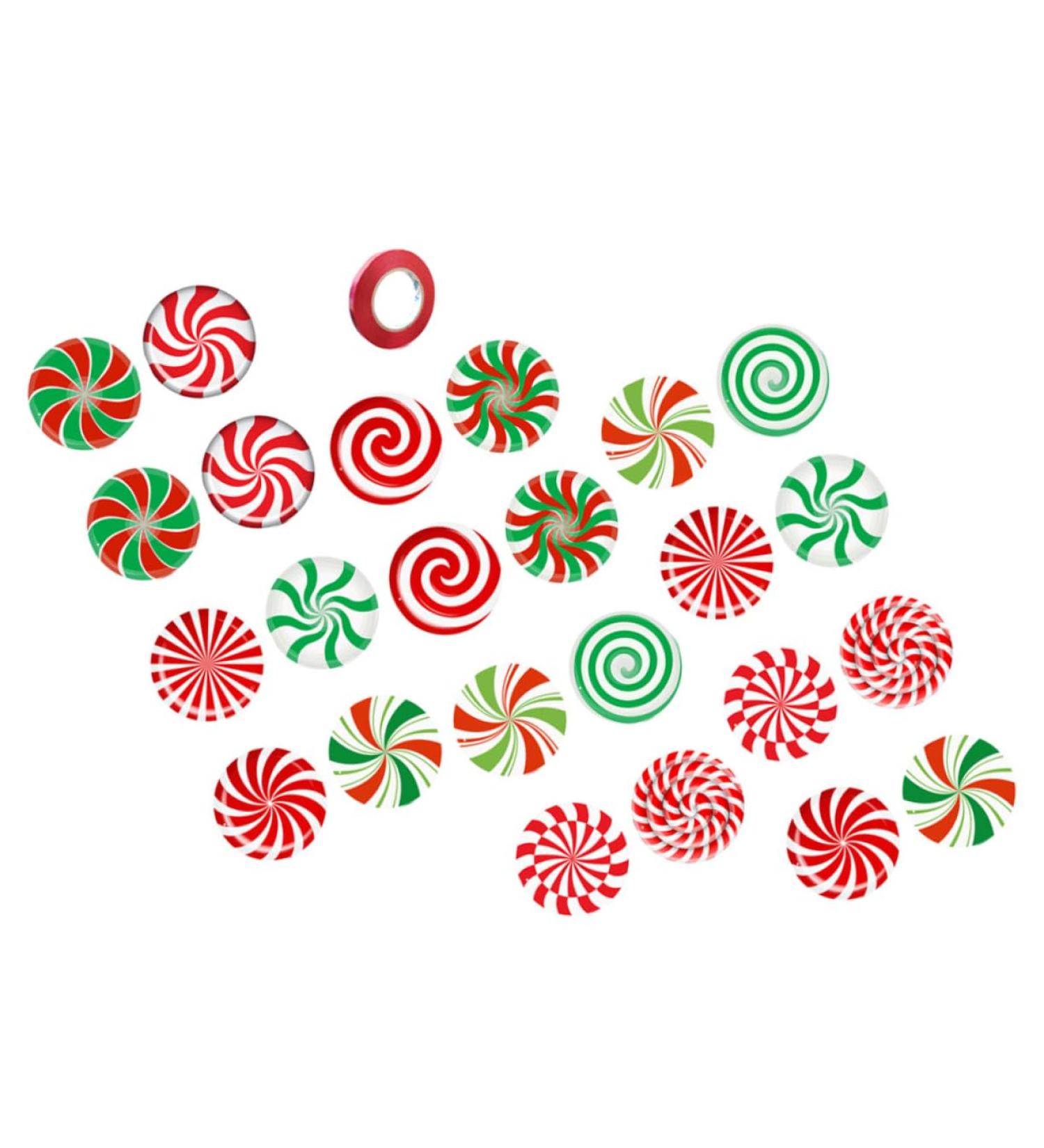 PRETYZOOM 24 Sheets Christmas Candy Decorations Ribbons Xmas Candies Xmas Ornaments Window Decorative Stickers - Buy Online on GoSupps.com