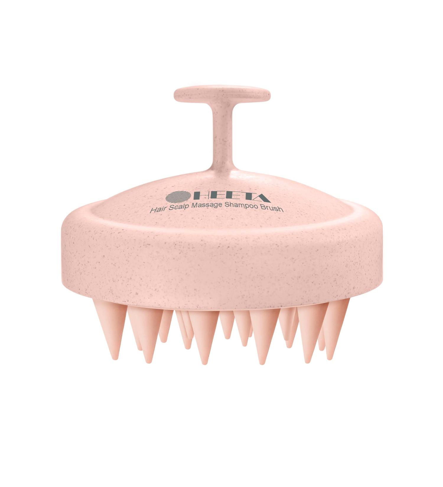 Heeta Scalp Massage Brush - Soft Silicone Bristle Hair Care Tool for Relaxation | Perfect for Men Women & Children | Meat Pink 07 - Buy Online on GoSupps.com