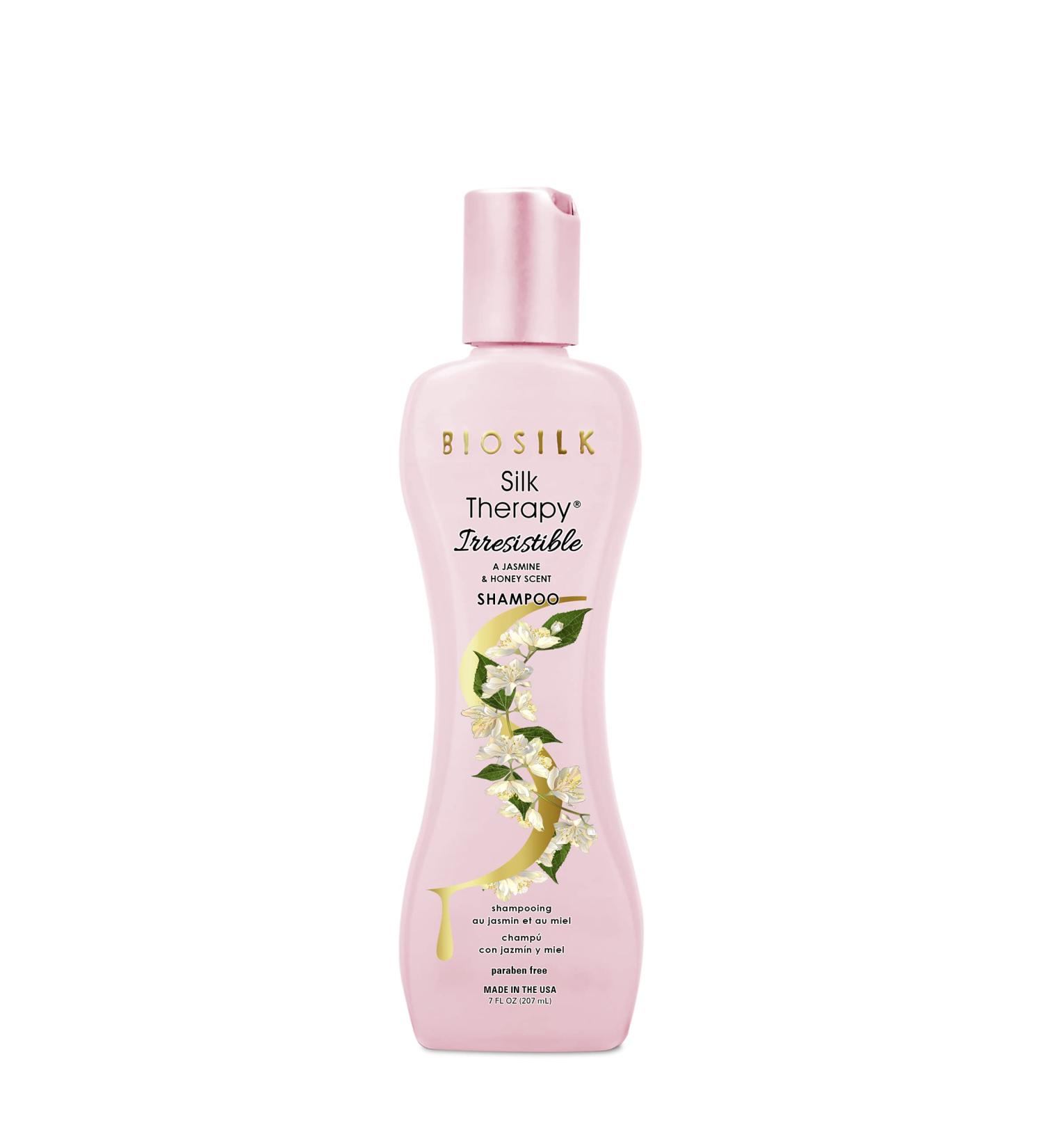 BioSilk Irresisitible Collection Silk Therapy Shampoo  Jasmine & Honey Scent  Pink  7 Oz