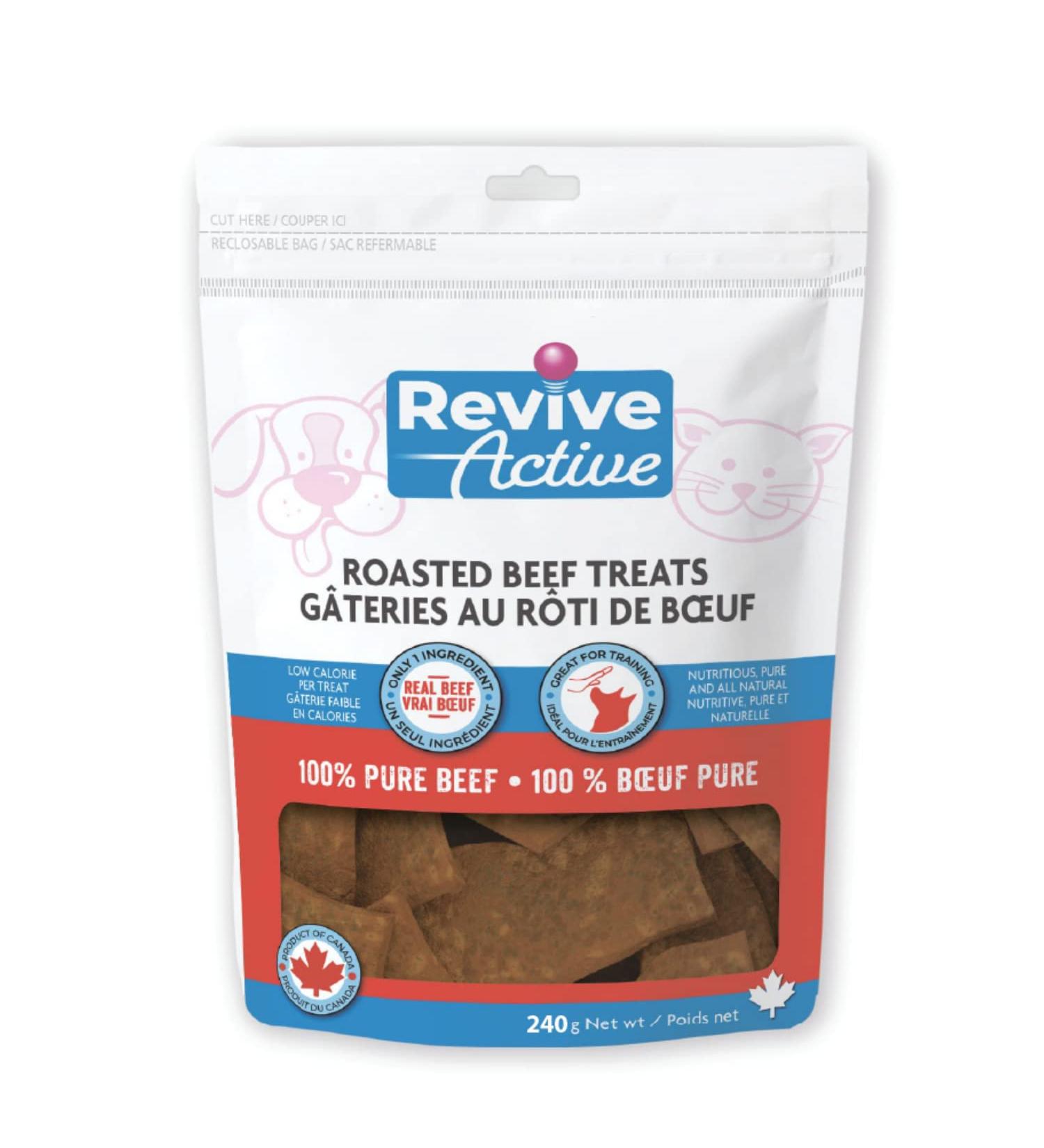 Revive Active Roasted Beef Treats for Dogs 240gr Dog and Puppy Chews - Pure and All Nutritive Low Calorie Training Treats - Large and Small Dogs Flavor Dogs Love. 240 g (Pack of 1) - Buy Online on GoSupps.com