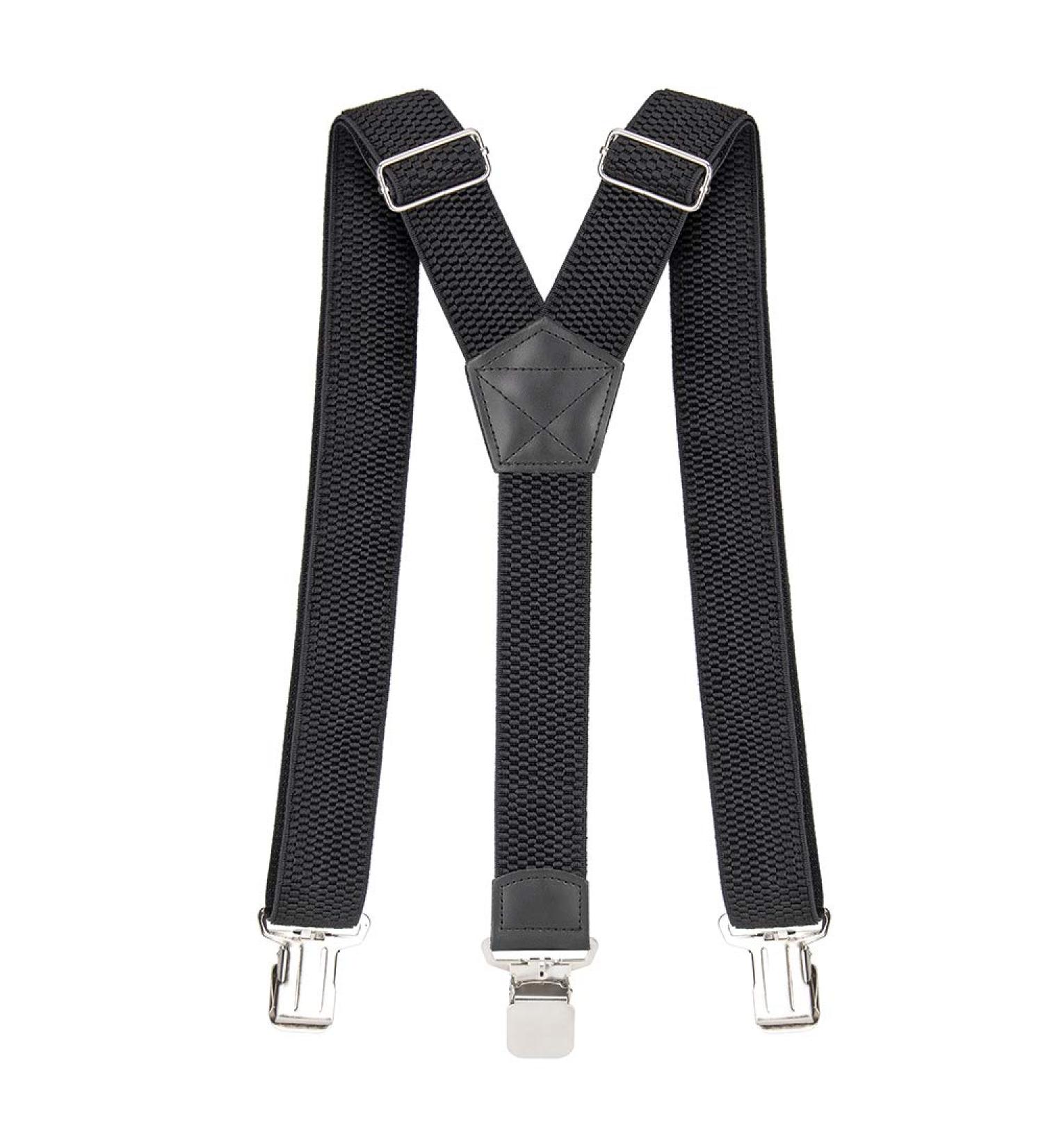 Peoyoye Adjustable 4cm Braces for Men & Women | Durable Elastic with Strong Metal Clips - Black 3 Clips - Buy Online on GoSupps.com
