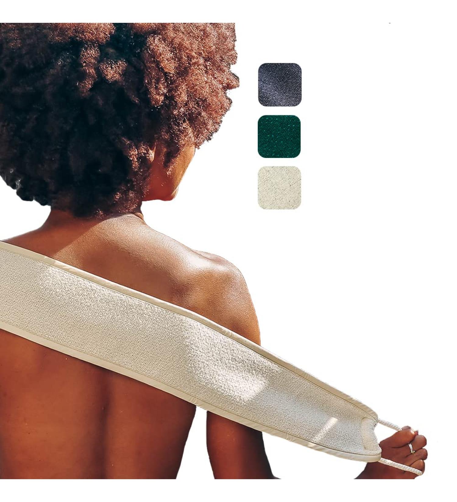 AQUIS Double-Sided Exfoliating Back Scrubber - Fast Drying & Ultra-Durable Microfiber Linen - Buy Online on GoSupps.com