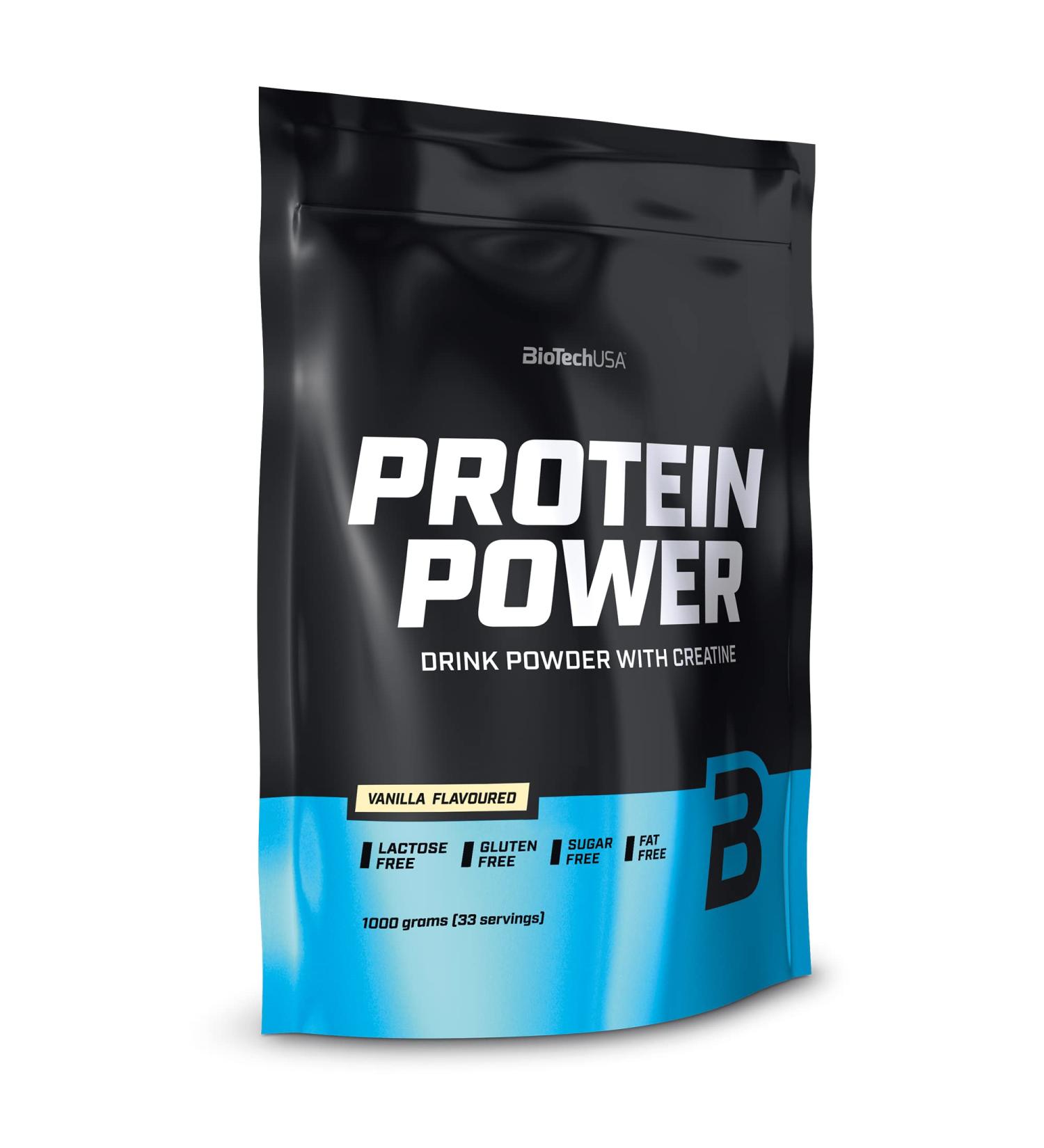  BioTechUSA BioTechUSA Protein Power - High protein sugar-free lactose-free gluten-free with added creatine 1 kg van - Buy Online on GoSupps.com