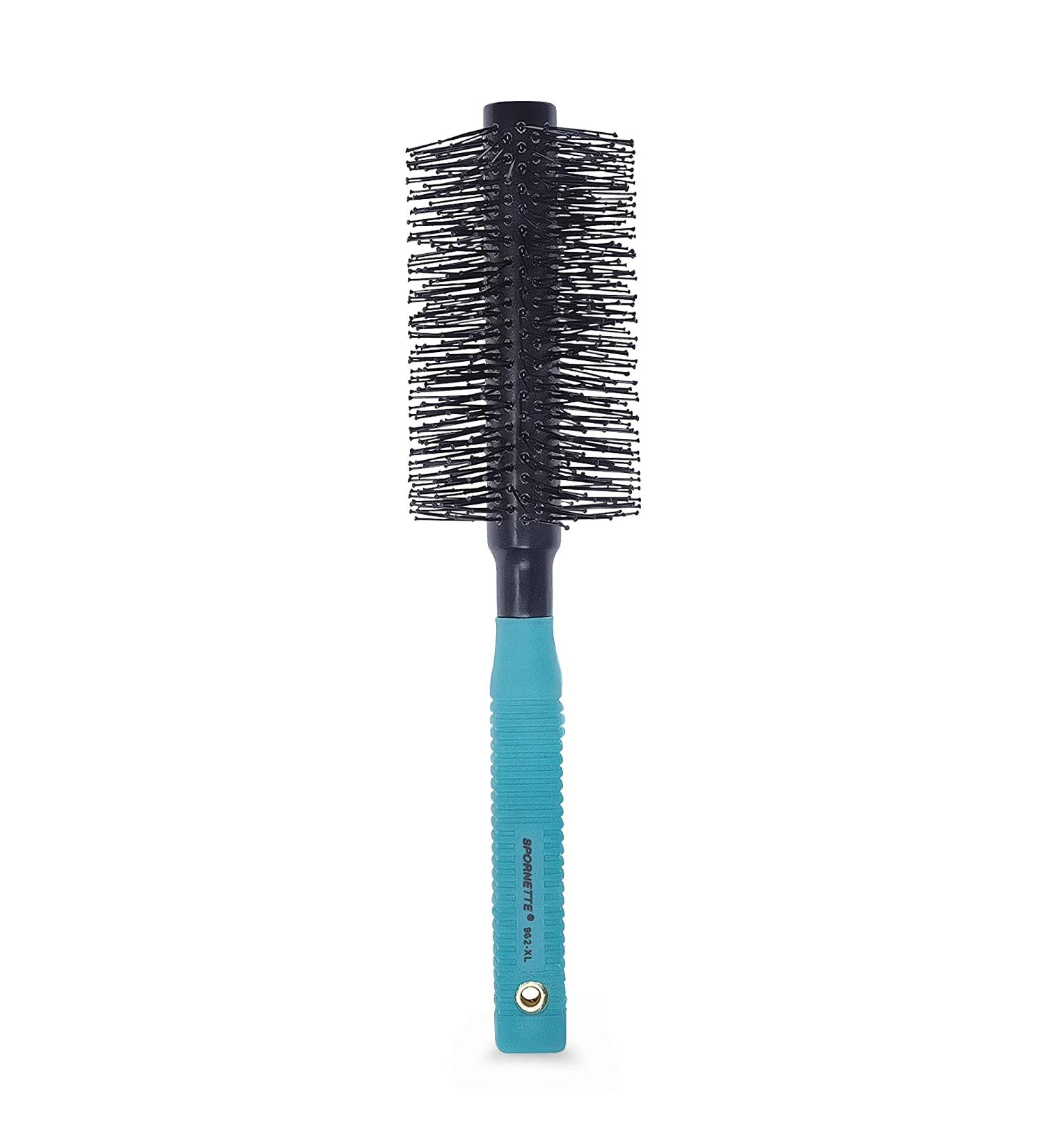 Spornette Double Stranded XL Round Brush 2.25 Inches - Nylon Bristles for Straightening, Anti-Frizz, Detangling, Volumizing - Ideal for Wavy, Curly, Medium & Long Hair Lengths - Pack of 1 - Buy Online on GoSupps.com