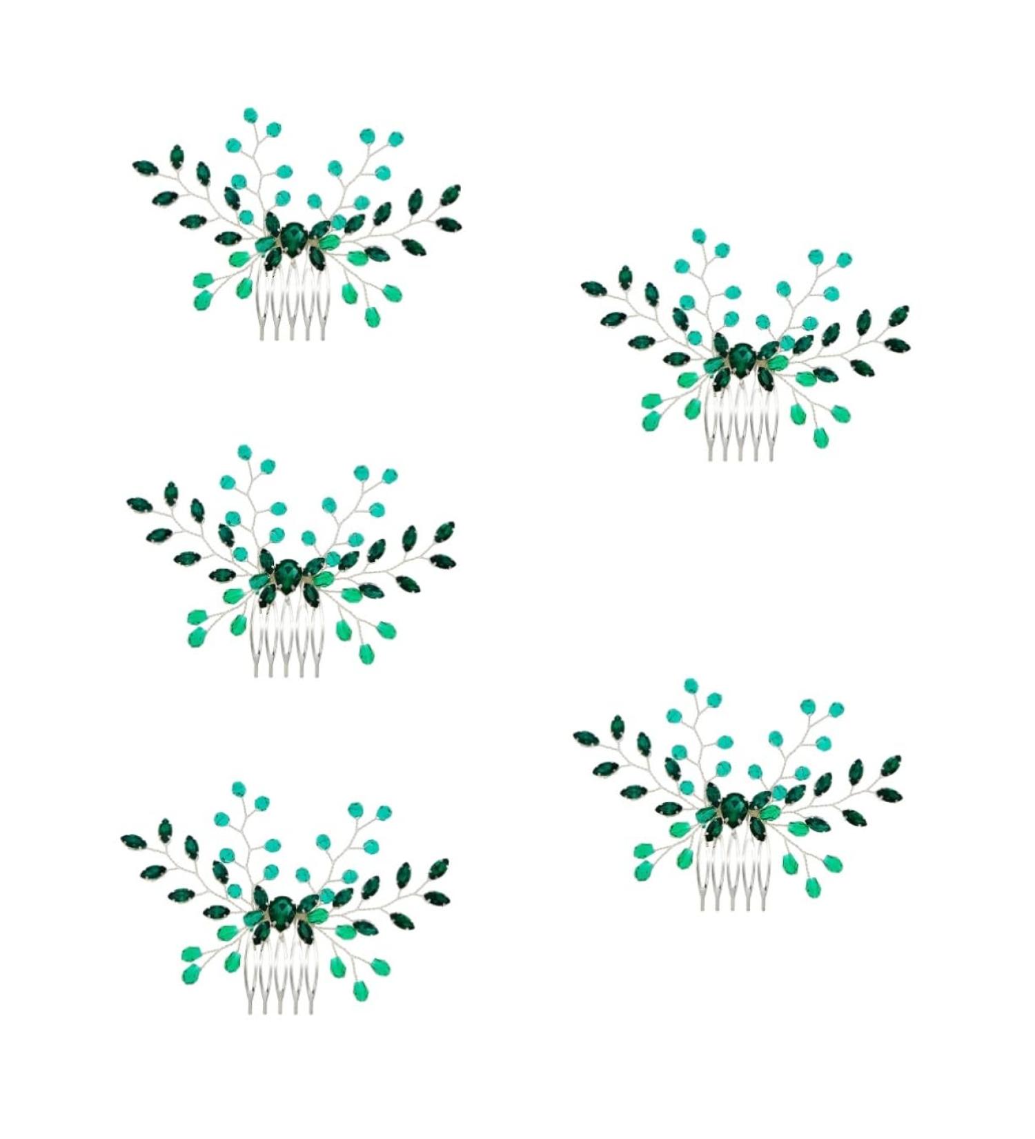 Beaupretty Girl Headpiece bridal headpiece hair jewels for women green hair bridal hair hair for girls hair gems for women bride rhinestones Bridal Hair Accessory - Buy Online on GoSupps.com