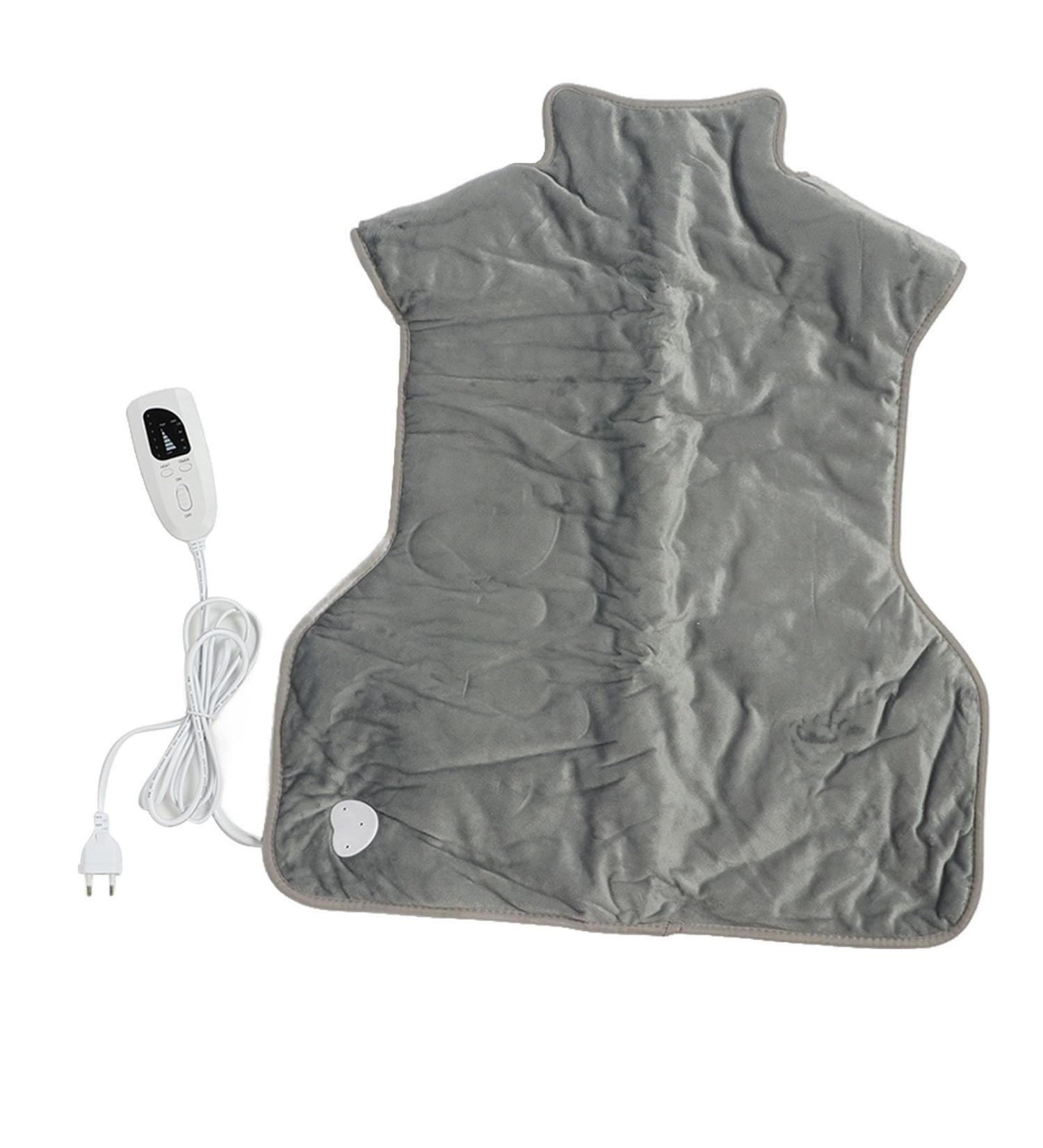 Alomejor Heating Pillows for Neck Shoulder & Back - 6 Heat Levels 4 Timers Silver Gray EU Plug (220-240V) - Perfect Winter Comfort - Buy Online on GoSupps.com