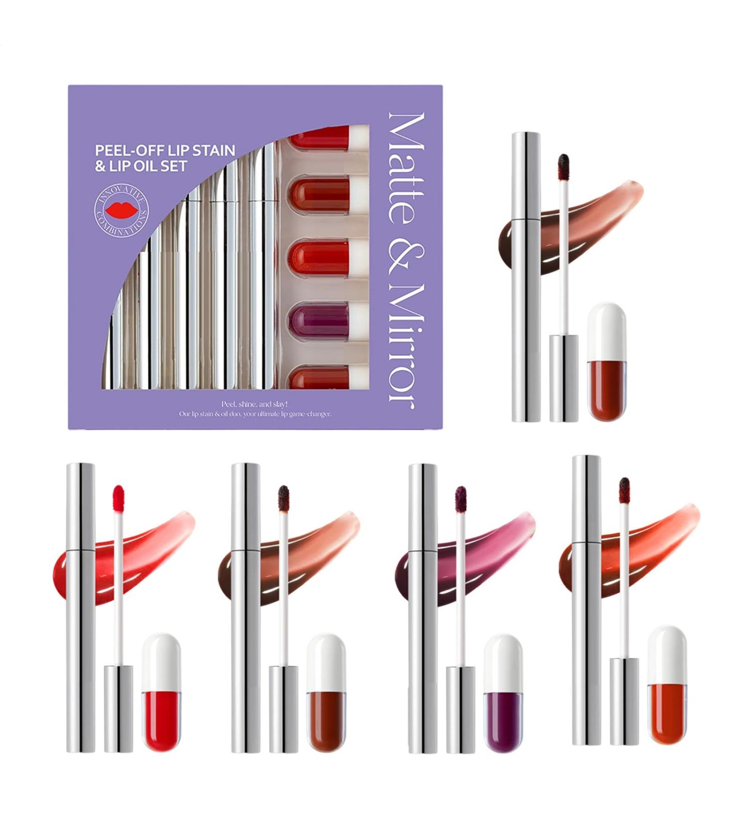 Gloss L vres Teint - 10 Pi ces Couleur L vres | Rouge Anti-D rapant Kit de Maquillage pour Tenue Quotidienne Mariage Maison Transport Filles Femmes - Buy Online on GoSupps.com