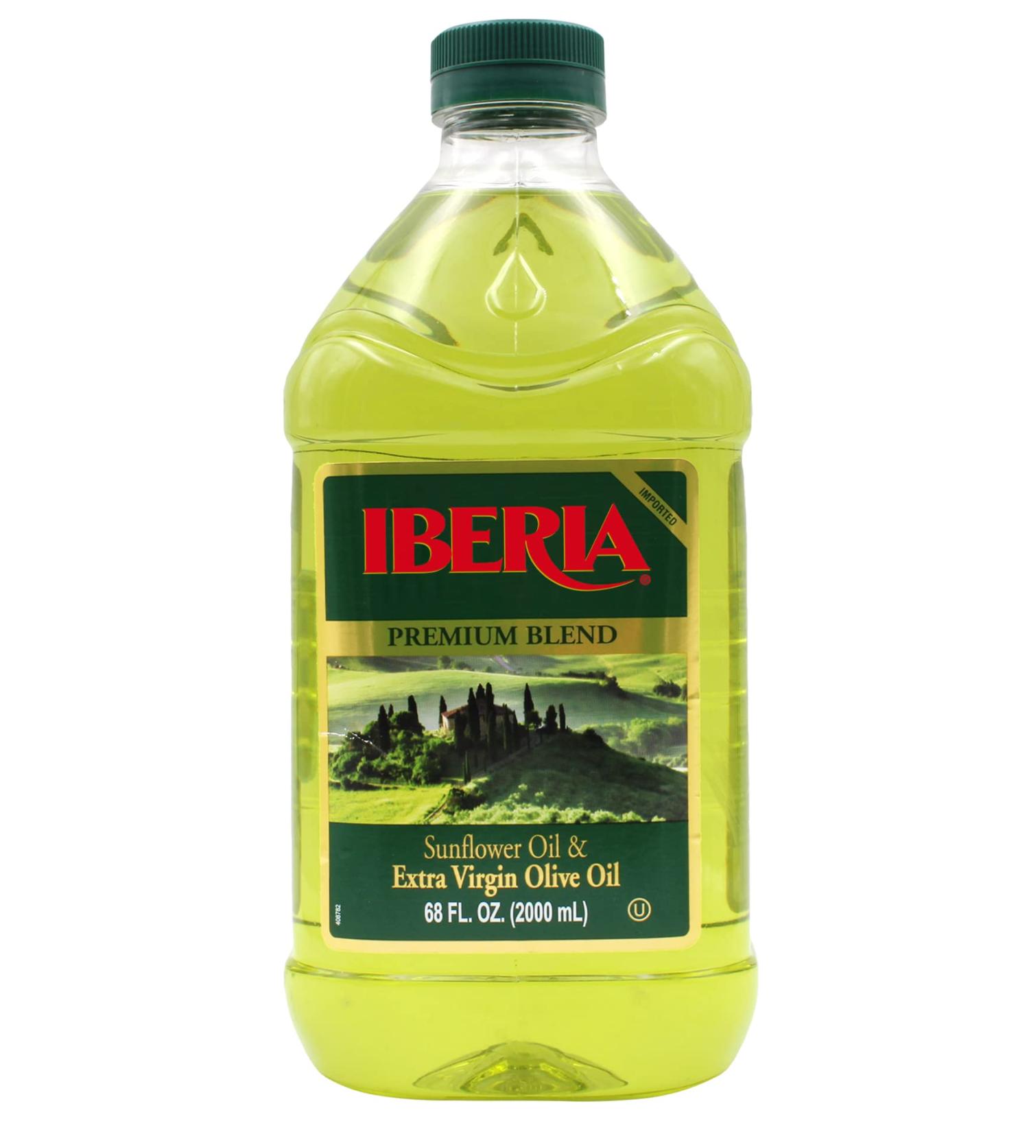 Iberia Premium Blend Sunflower & EVOO Oil 68 fl oz - High Heat Frying Option - Buy Online on GoSupps.com
