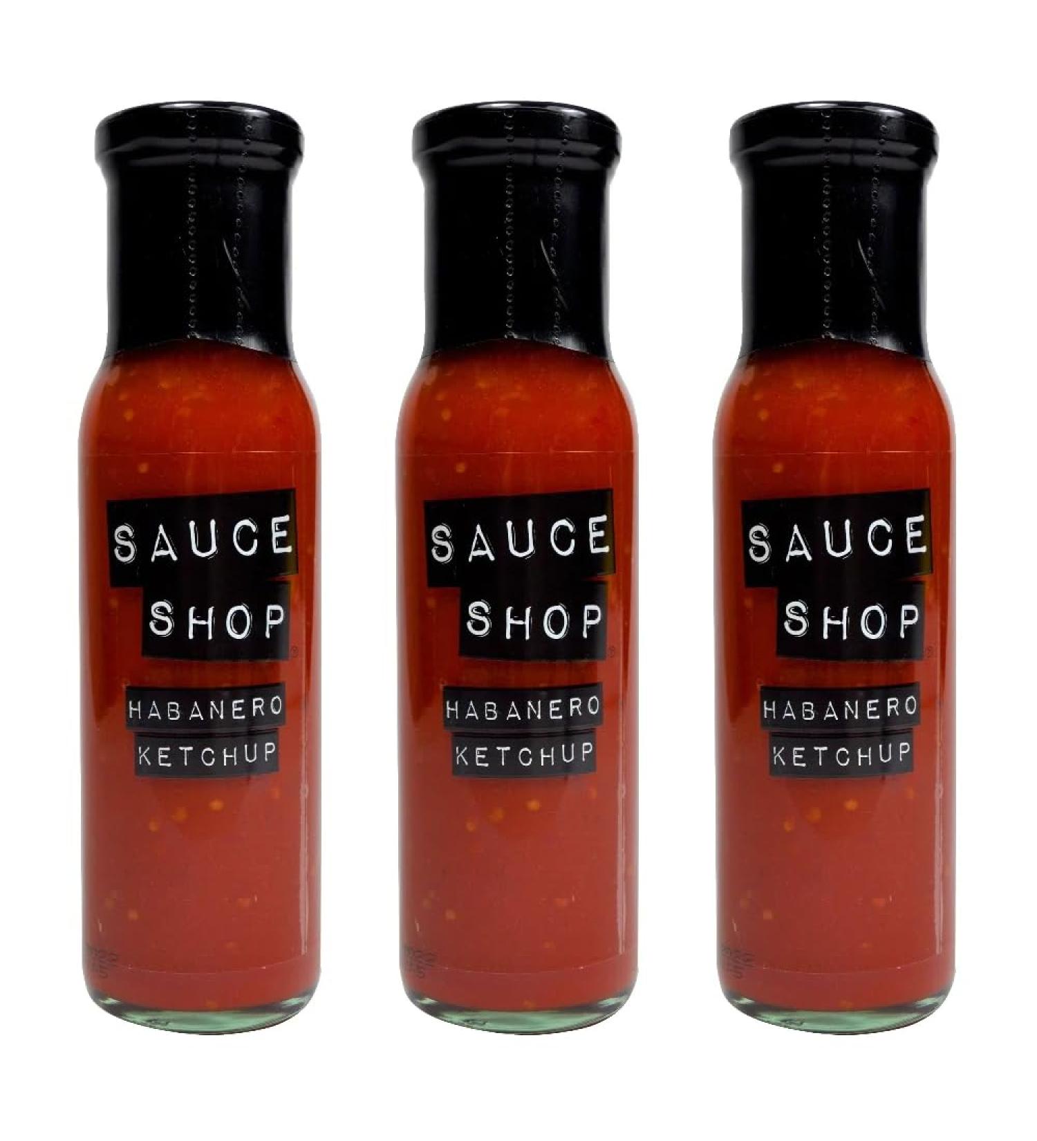 Generic Sauce Shop - Habanero Ketchup Pack of 3 - Very Hot & Spicy Sauce Made in the UK Suitable for Vegans - 3x 260g Jars