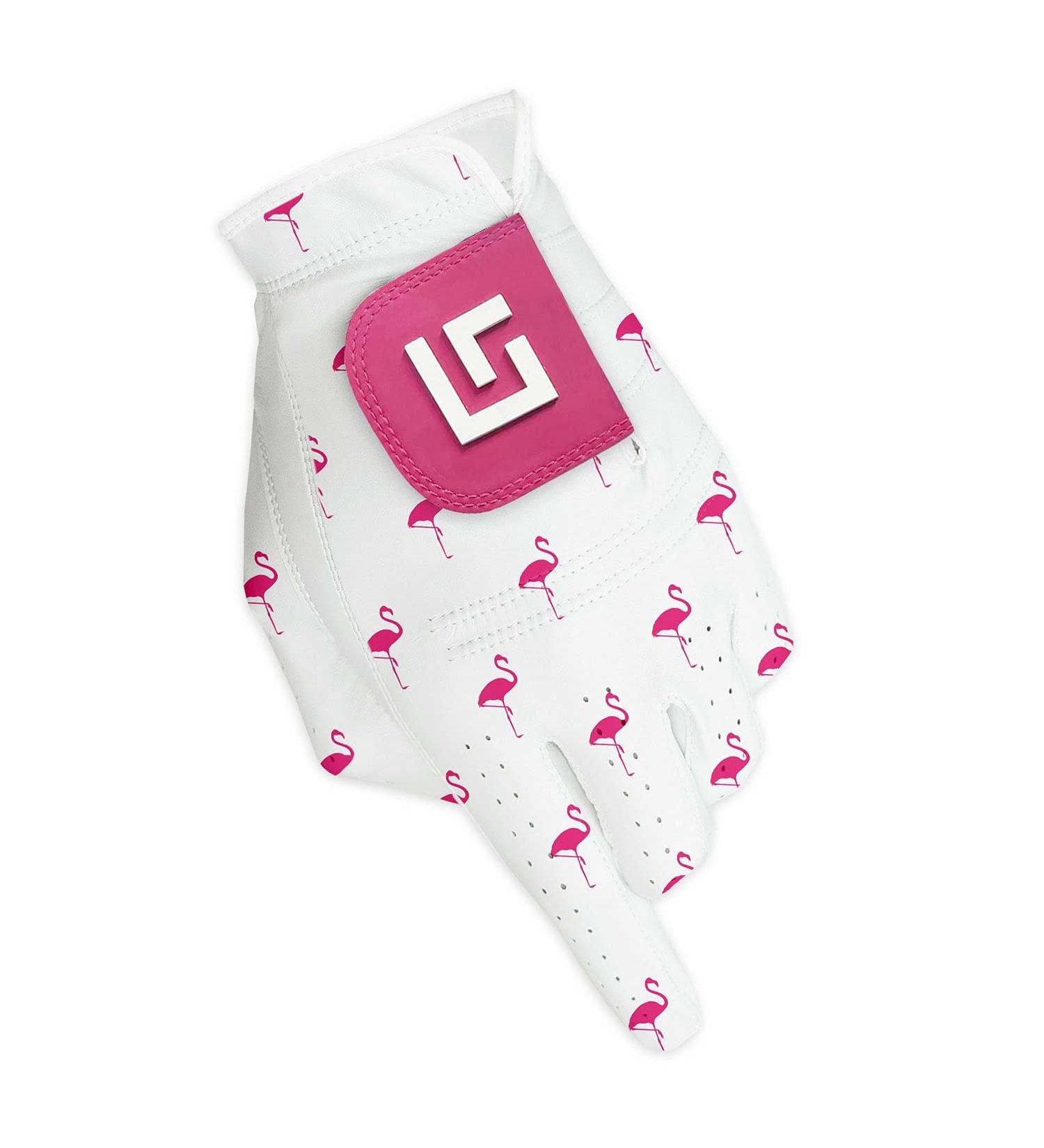 Uther Golf Glove - Tight Grip Zero Friction Men's & Women's Golf Glove with Zip Pouch - Flamingo Large Left Hand - Buy Online on GoSupps.com