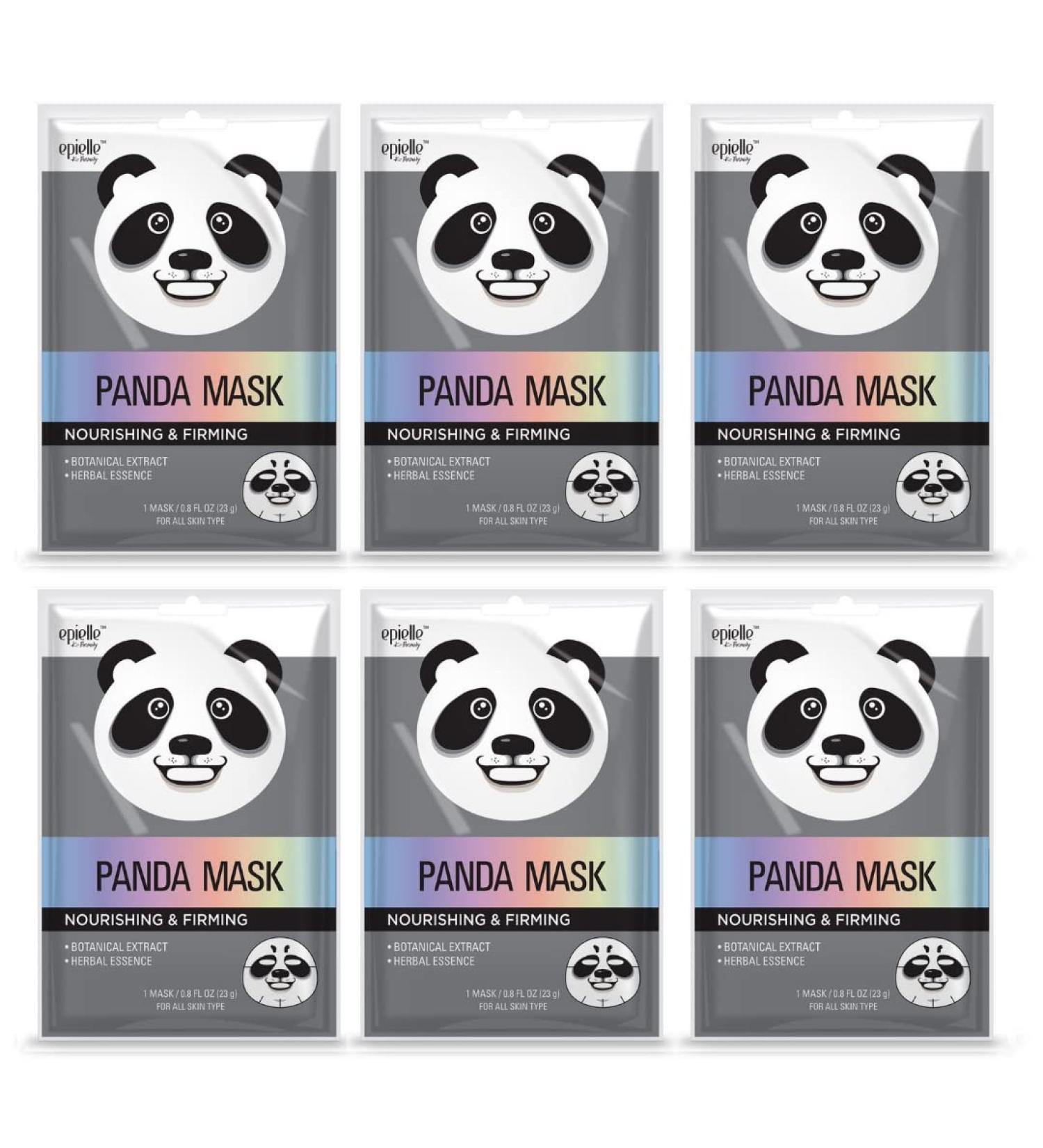 Epielle Panda Character Skincare Sheet Masks - Animal Spa Mask for All Skin Types | Spa Gift for Women, Birthday & Spa Party Favors, Stocking Stuffers - 6 Count - Buy Online on GoSupps.com