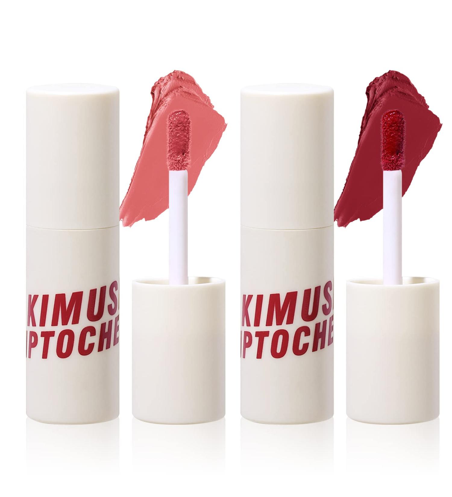 KIMUSE Velvet Lip Tint Duo - High Pigment, Long Lasting & Waterproof Lip Stain - Paraben-Free & Not Animal Tested - Wild Rose - Buy Online on GoSupps.com