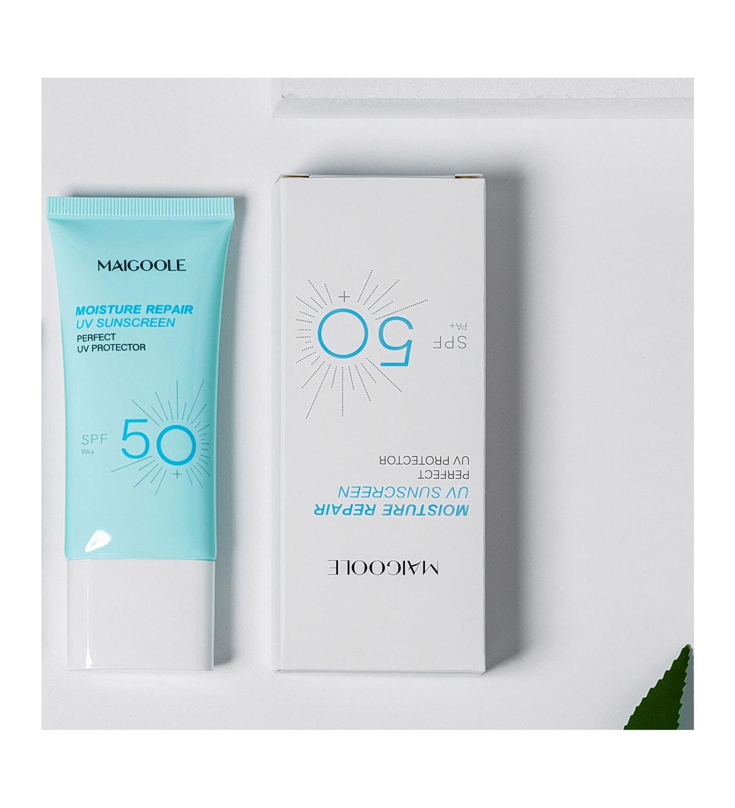 Powerful Daily Face Sunscreen - 24h Moisturizing Protection for Face Neck & Cleavage | Non-Greasy & Refreshing - Buy Online on GoSupps.com