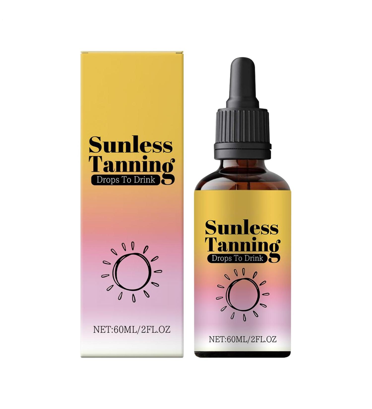 Sunless tanning drops to drink naturally increases melanin improving natural skin. 60ml/bottle of sunless tanning - Buy Online on GoSupps.com