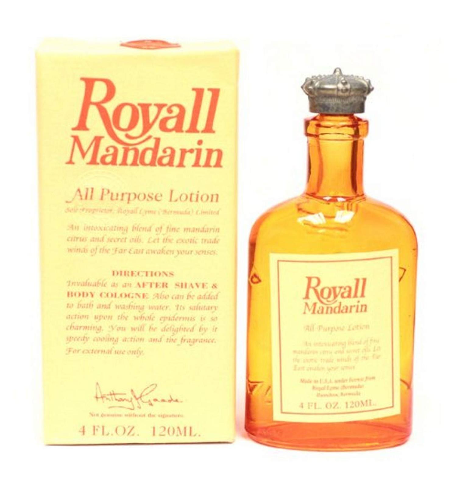 Royall Mandarin by Royall Fragrances for Men - 4 oz Lotion Spray 8 Fl Oz (Pack of 1)