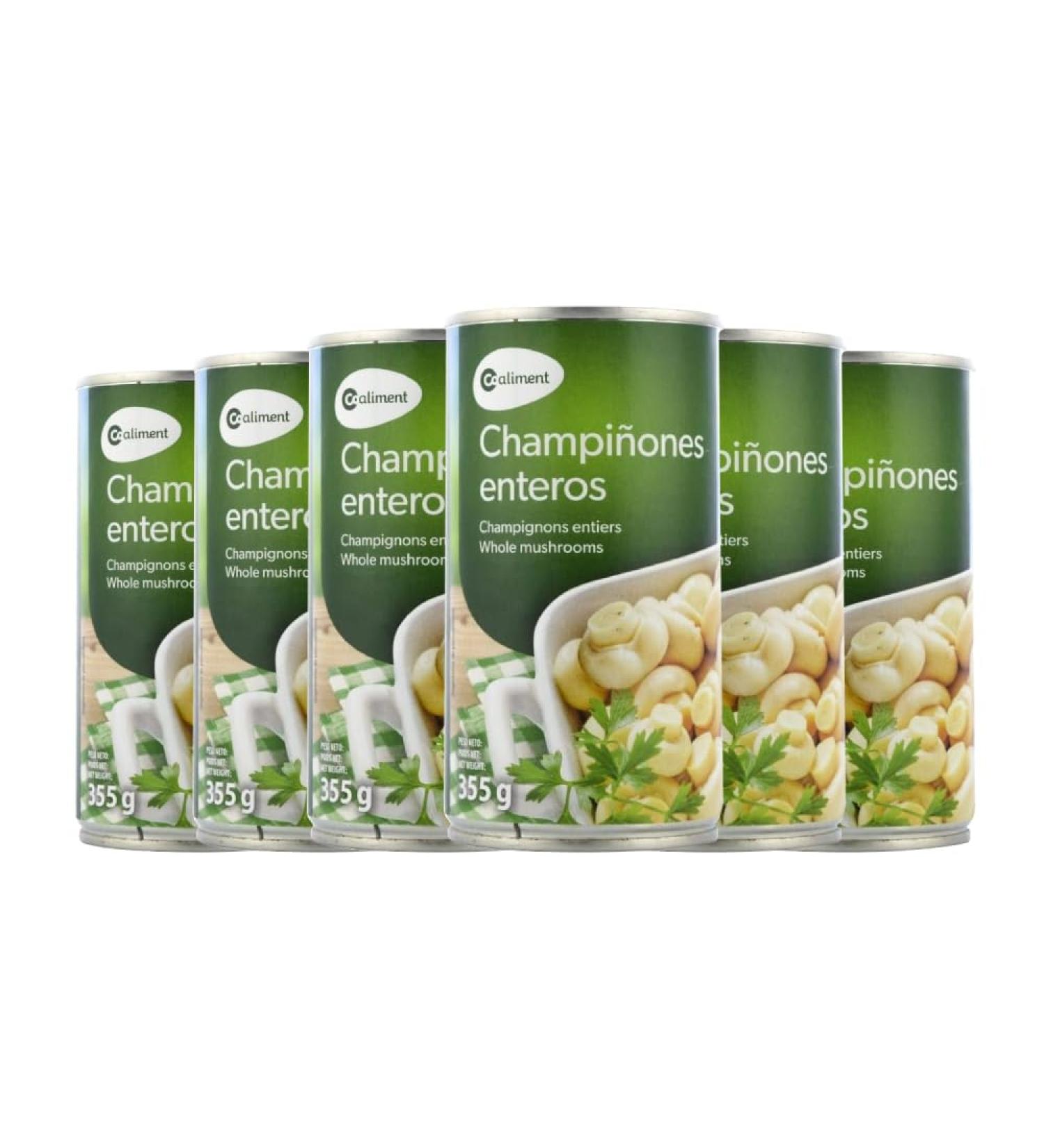 Coaliment Whole Mushrooms 355g x 6 jars. Total 2.01kg