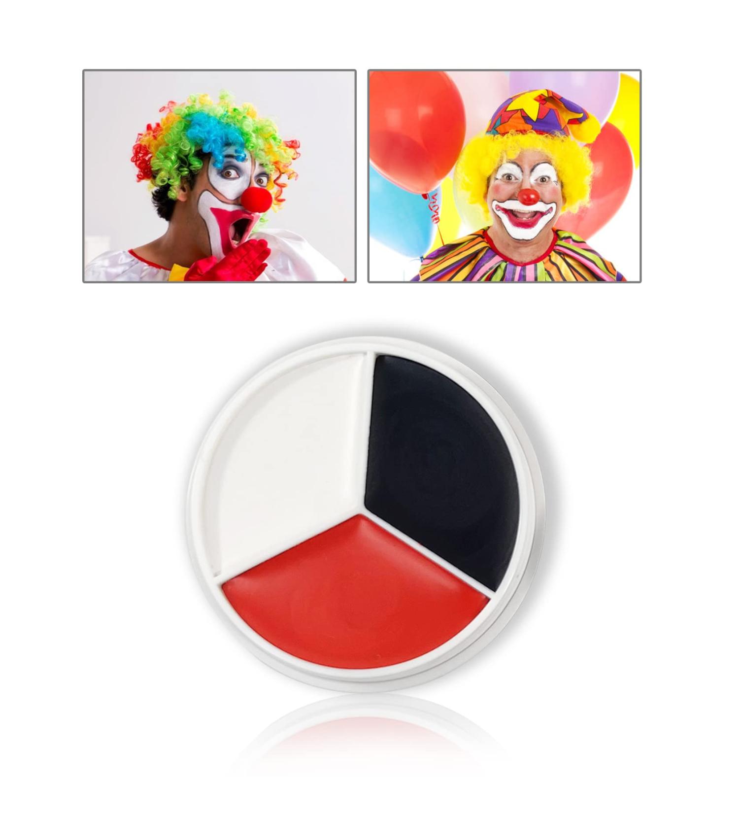CAHIUYOA Halloween Clown Face Paint - Professional White Red Black Makeup for Zombie Vampire and SFX Cosplay - Buy Online on GoSupps.com