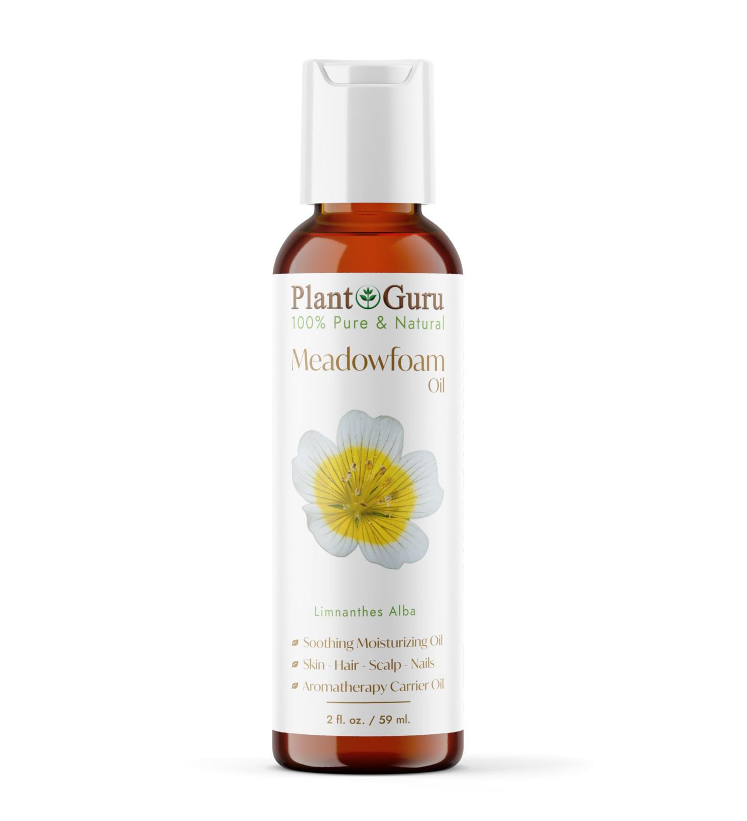 Meadowfoam Oil 2 oz Cold Pressed 100% Pure Natural Carrier - Skin Body And Face. Great For Moisturizing Creams Lotions Scalp Treatments and Lip Balms