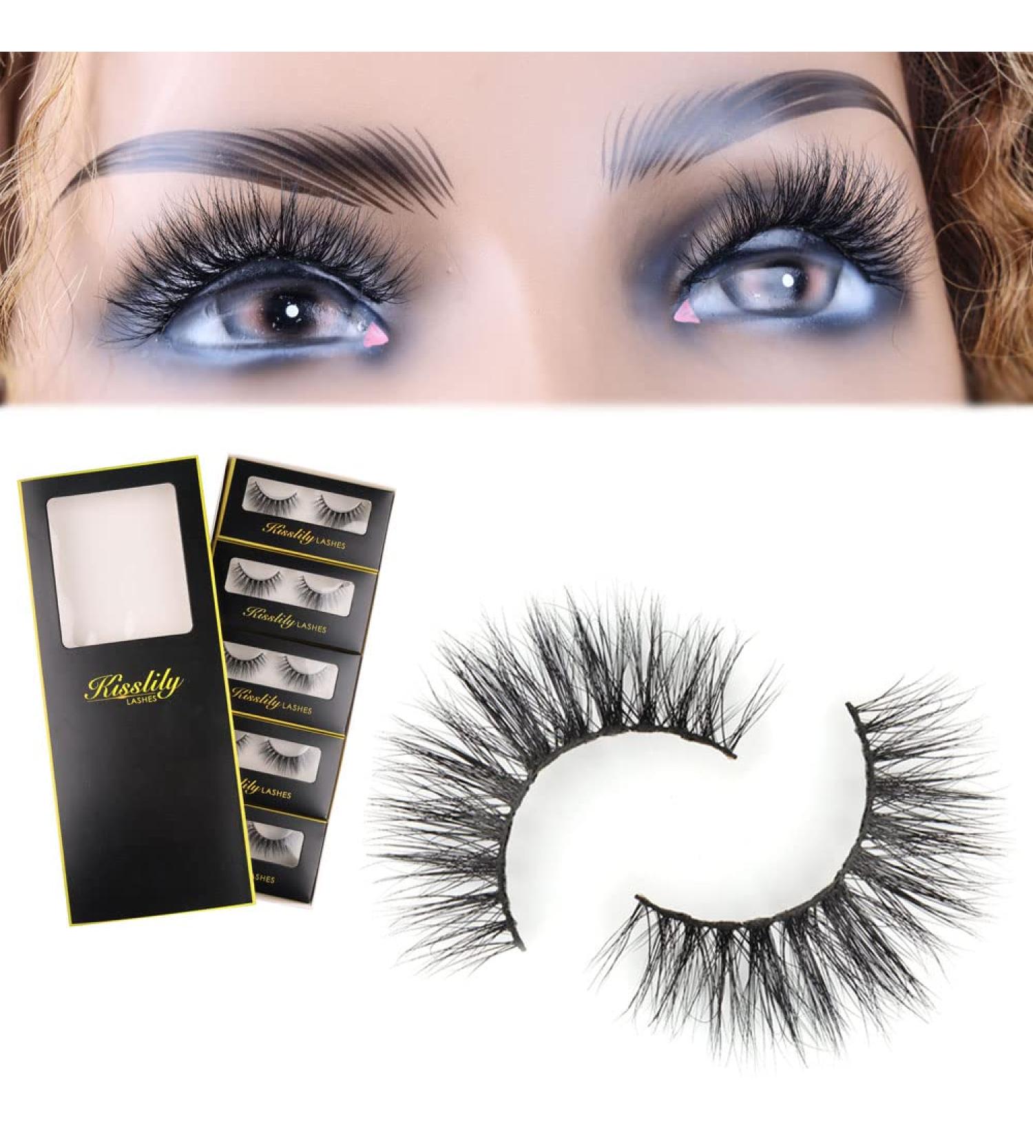 Buy 5 Pairs 18mm 3D Wispy Mink Lashes - Wholesale Fluffy Curled Eyelash Extensions Reusable & Cruelty-Free - Buy Online on GoSupps.com