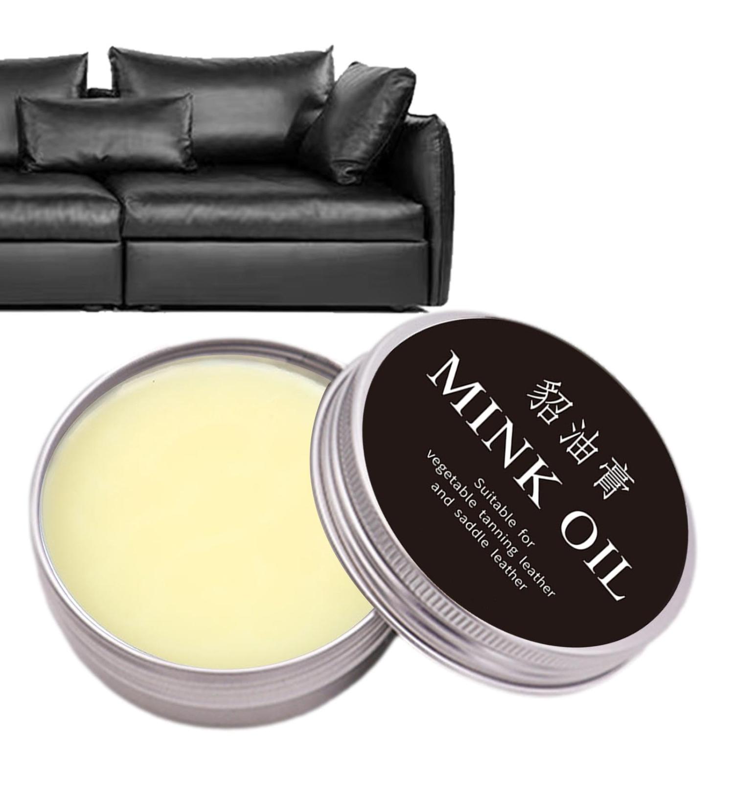  Bvizyelck Leather Conditioner - Mink Oil Leather Recoloring Balm | Conditioner Cream for Bags Leather Furniture Shoes Car Seats - Buy Online on GoSupps.com