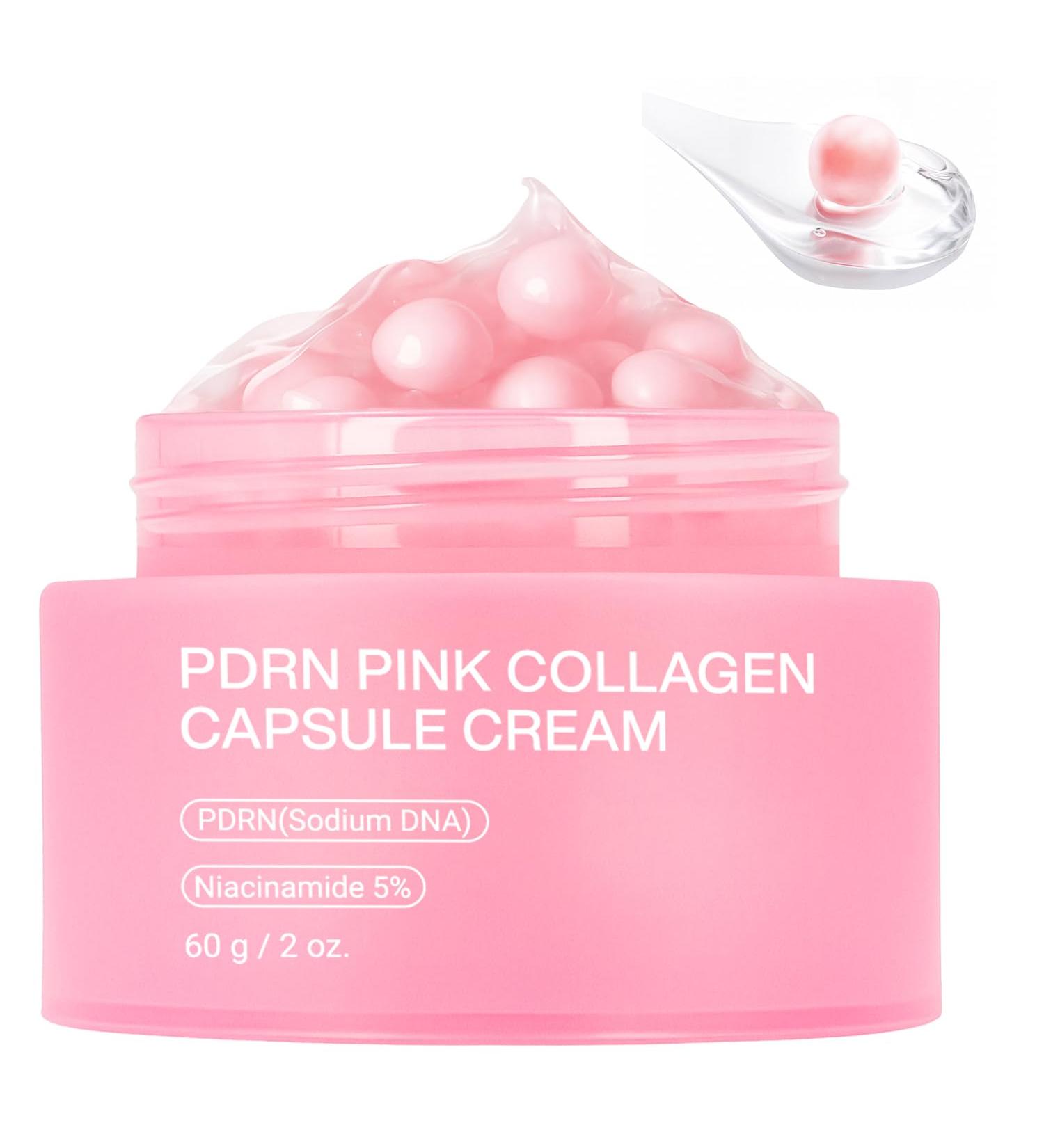 PDRN Pink Collagen Capsule Cream Salmon PDRN - Dual Texture Barrier Repair Moisturizer | Salmon DNA + 5% Niacinamide 2oz 2 Fl Oz (Pack of 1) - Buy Online on GoSupps.com