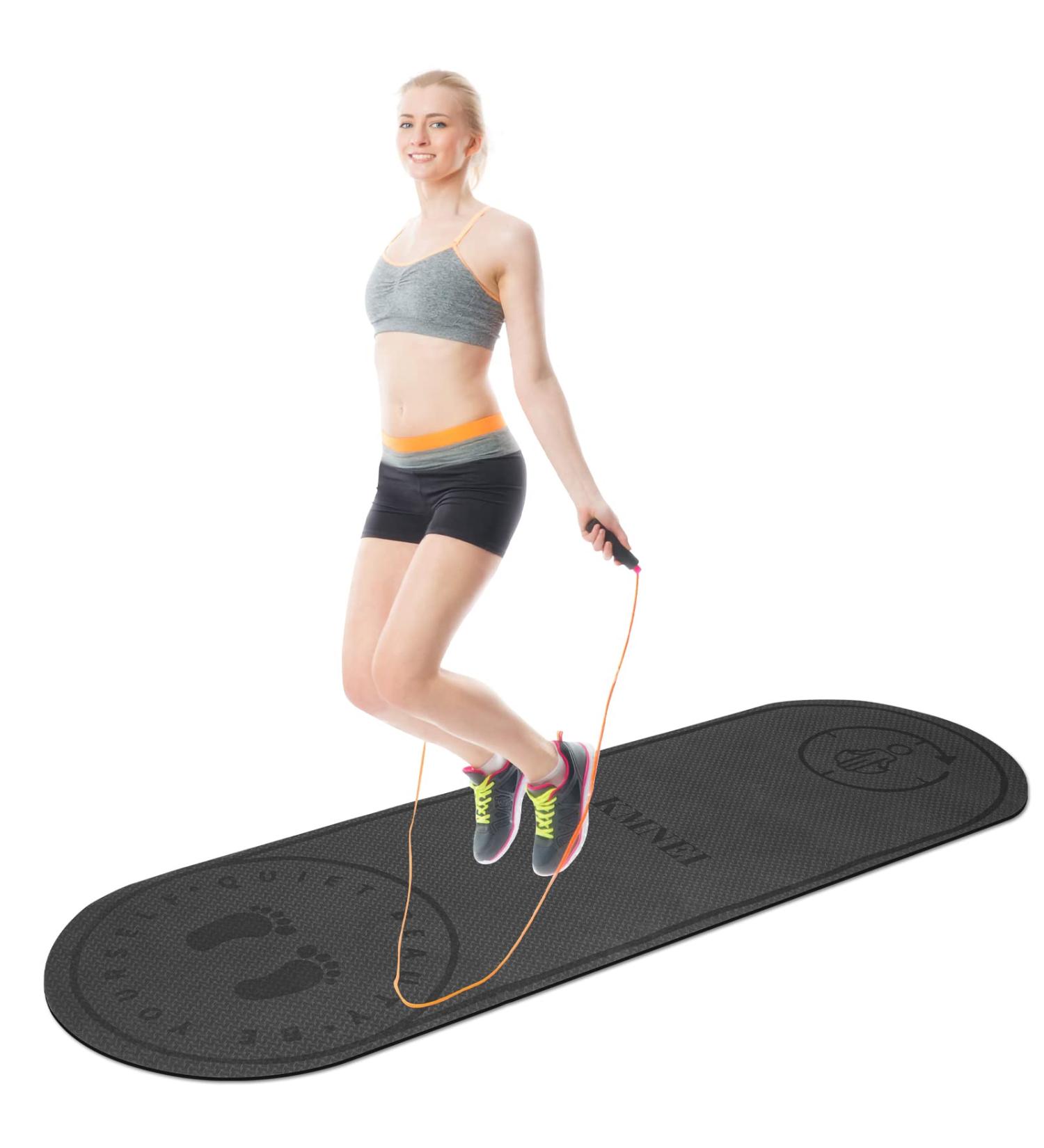 Jump Rope Mat Fitness Exercise Mat - Durable Non-Slip Workout Mat for Home Gym Flooring (70.8 x 23.6 x 6mm) - Buy Online on GoSupps.com