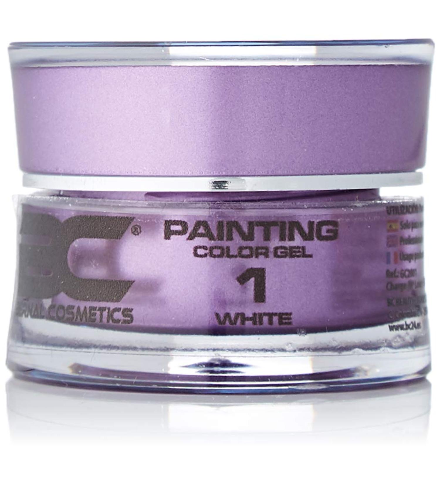BC Bernal Cosmetics Gel Painting No. 1 - White 5ml | Premium Quality Gel for Nail Art | International Shipping Available - Buy Online on GoSupps.com