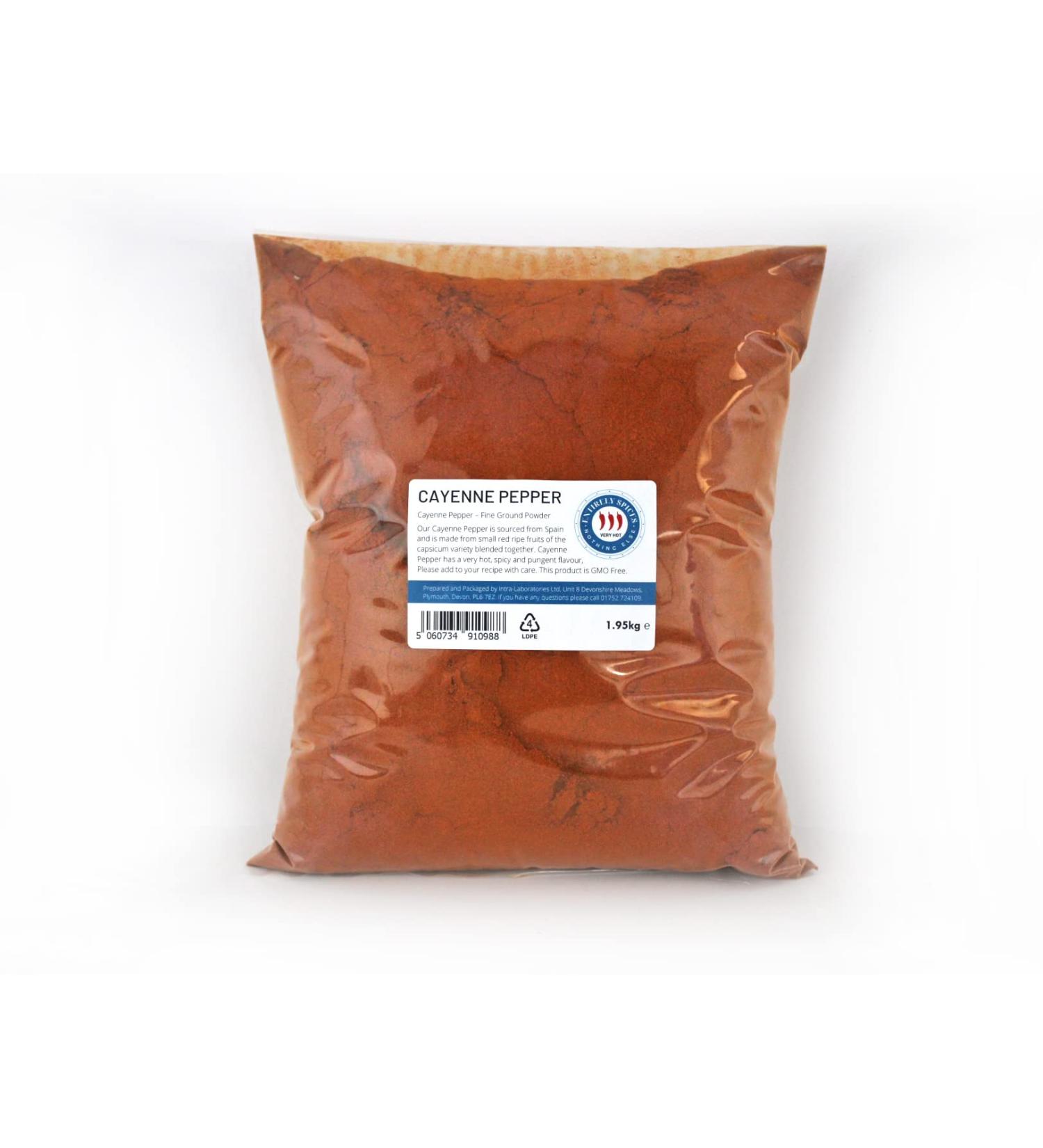 Premium 1.95kg Cayenne Pepper - Quality Selected Ingredients - Food Grade - Buy Online on GoSupps.com