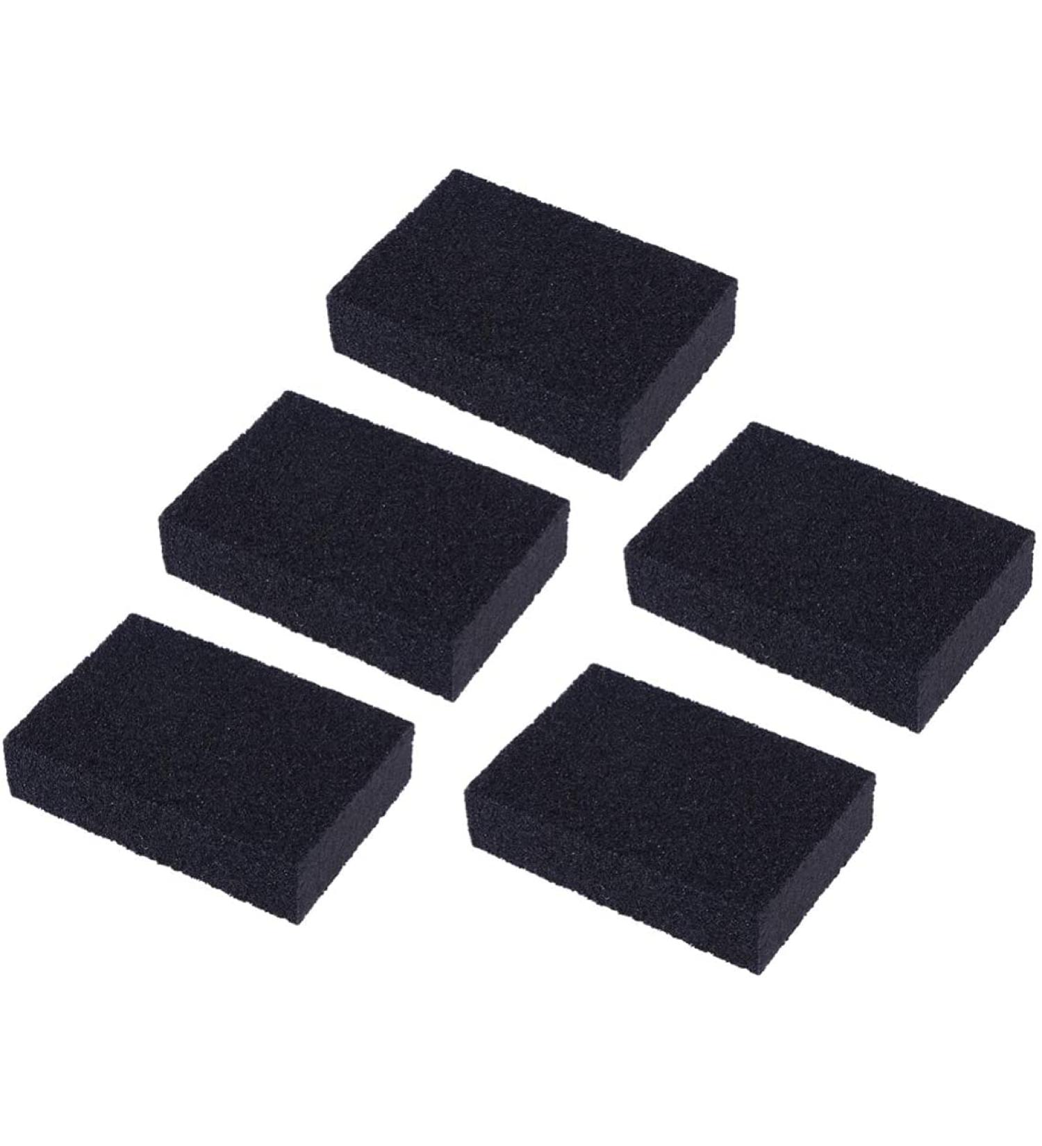 U-K 5pcs Kitchen Cleaning Sponges Carborundum Sponges Scouring Pads Sponges Dish Washing Sponges for Kitchen Black Durable As Shown - Buy Online on GoSupps.com
