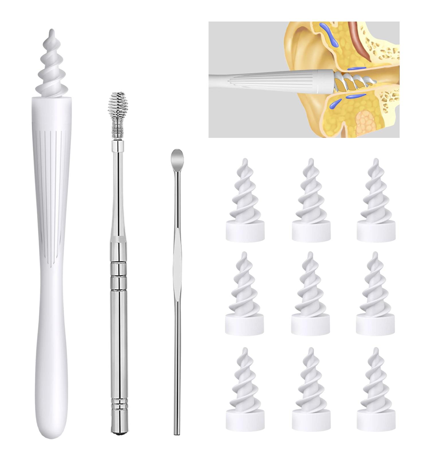LIJA 3 in 1 Ear Wax Removal Tool Q-Grips Ear Wax Removal Reusable & Washable Replacement Soft Silicone Tips for Cleaner Earwax Ear Wax Removal Kit Contains 3 Types of Ear Cleaner Tools (White) - Buy Online on GoSupps.com