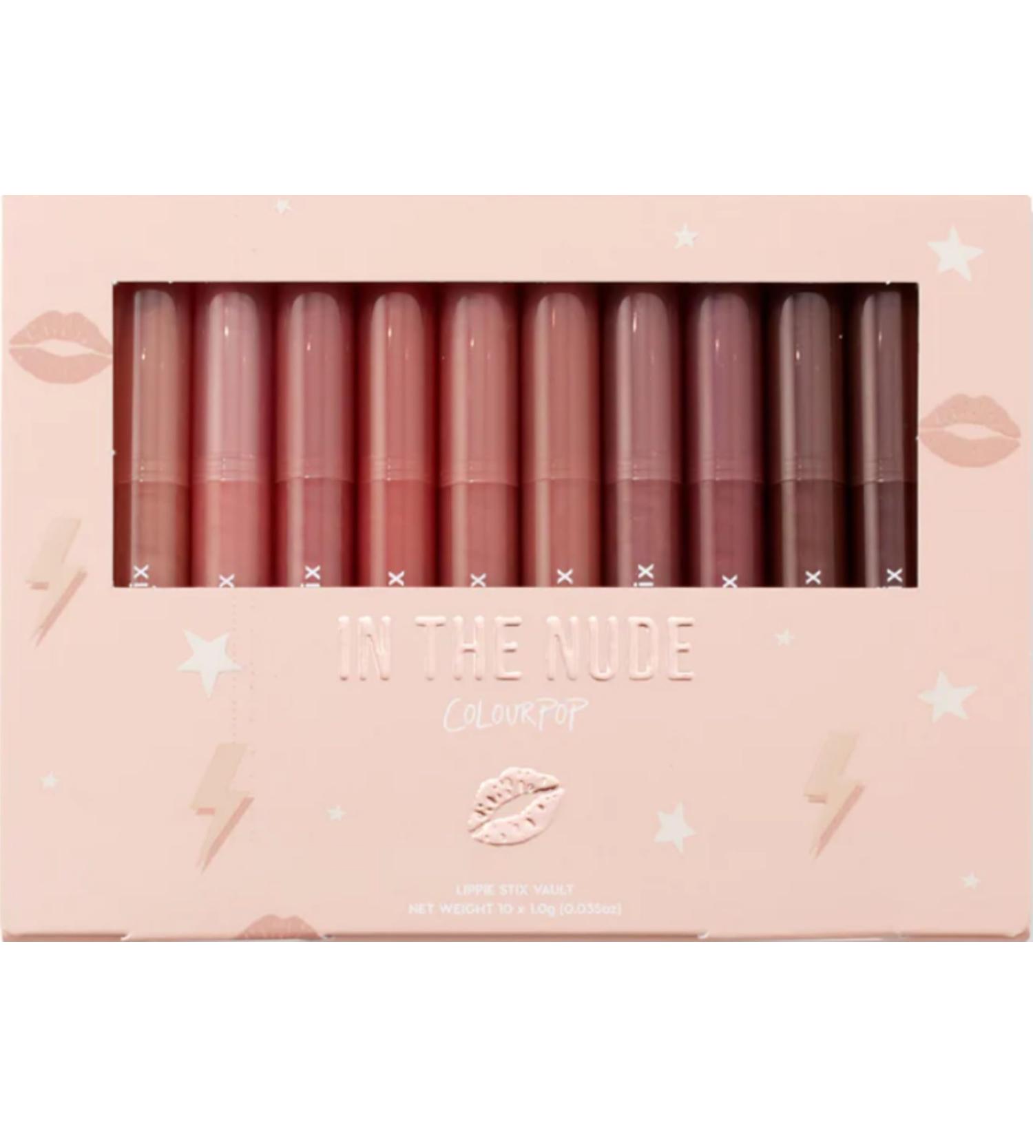 Colourpop IN THE NUDE Lippie Stix Vault Set Collection Lipsticks Matte Creme Vegan Nudes Neutrals