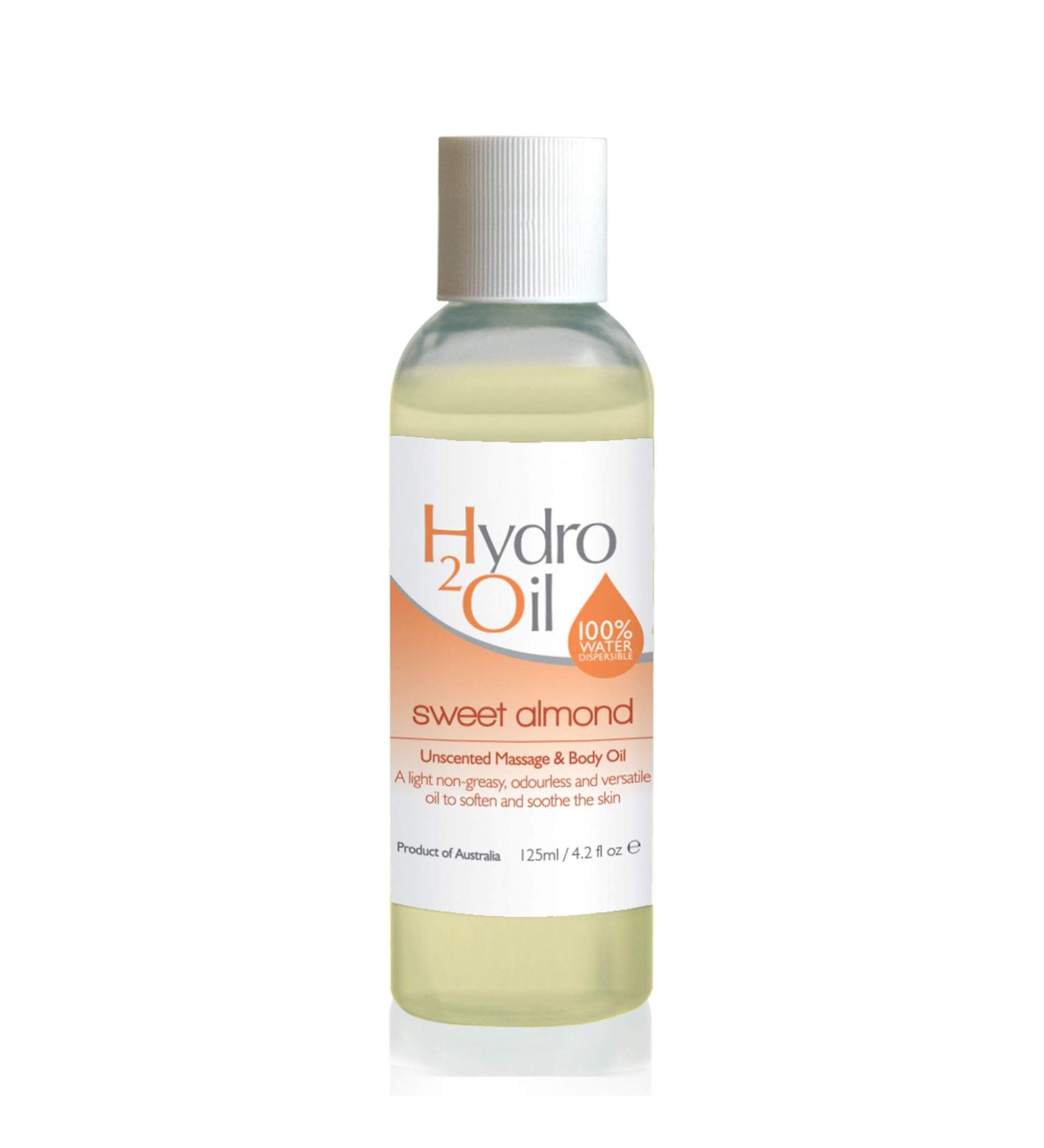 Hydro 2 Oil Sweet Almond Massage Oil 4.2 fl oz - Nourishing Water Dispersible Formula for Relaxation | International Shipping Available - Buy Online on GoSupps.com