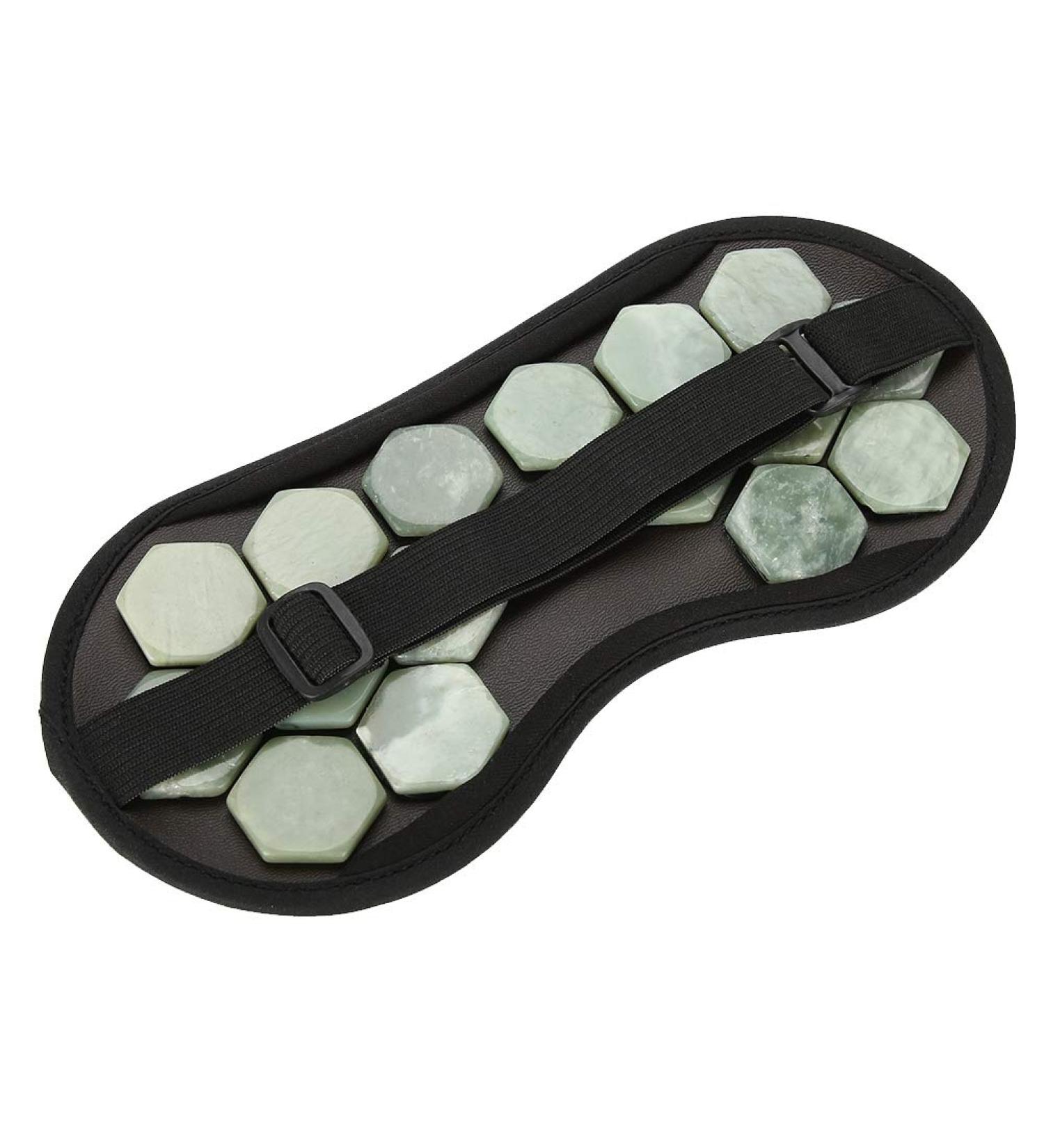 Natural Jade Stone Eye Mask with Germanium and Magnetic Therapy for Skin Care and Healing - Jade Eye Mask - Buy Online on GoSupps.com